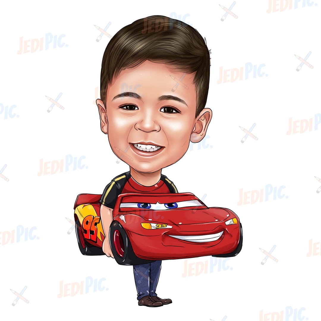 Kid Caricature Drawing from Photo - Full Body
