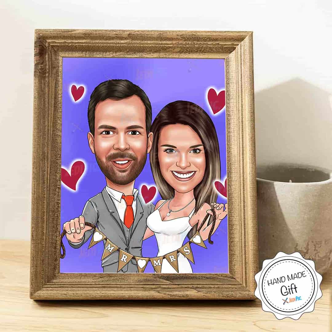 Valentine's Day Caricature - Valentines Day Gifts For Him - Couple  Caricature - Valentine Day Gift For Husband - VivaGifts