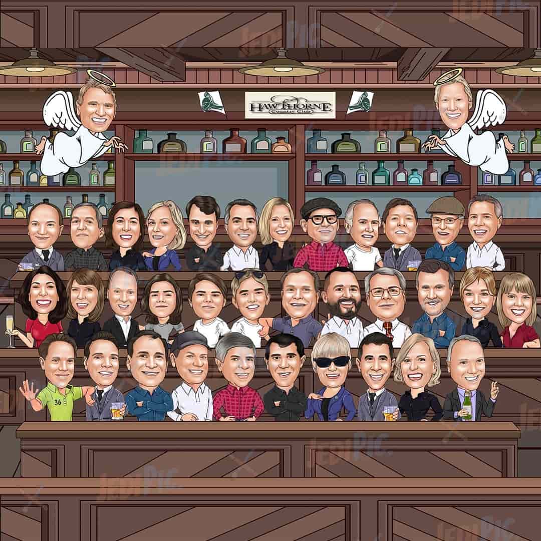 Large Group Caricature