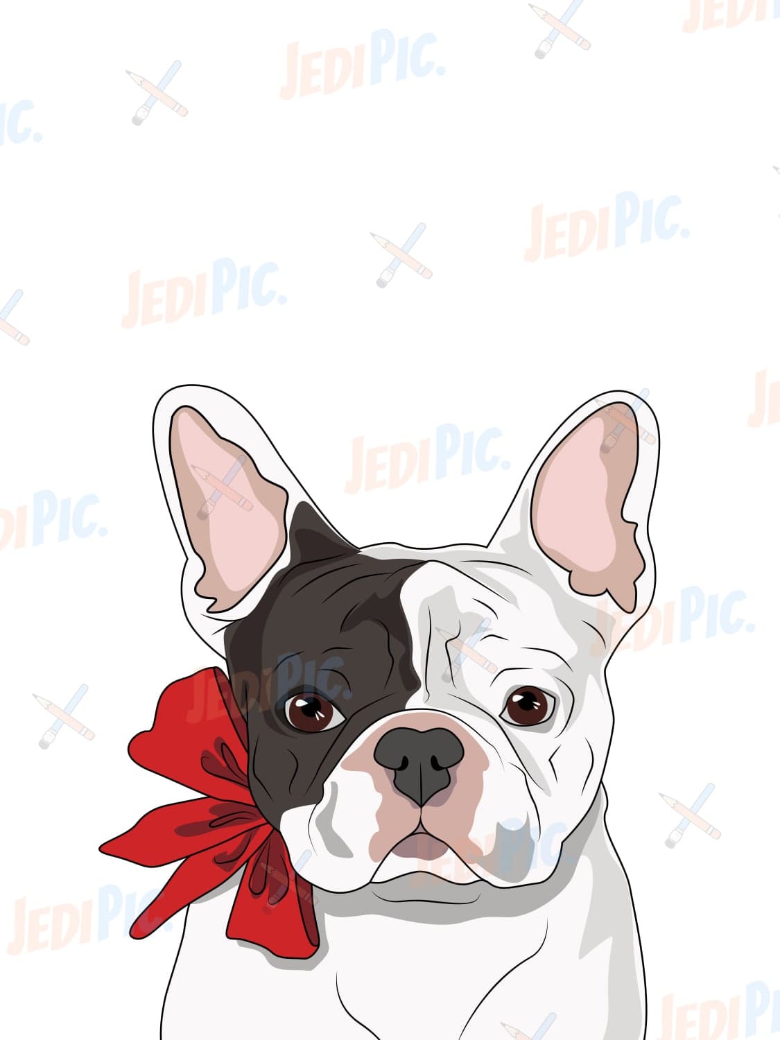 Digital French Bulldog Portrait