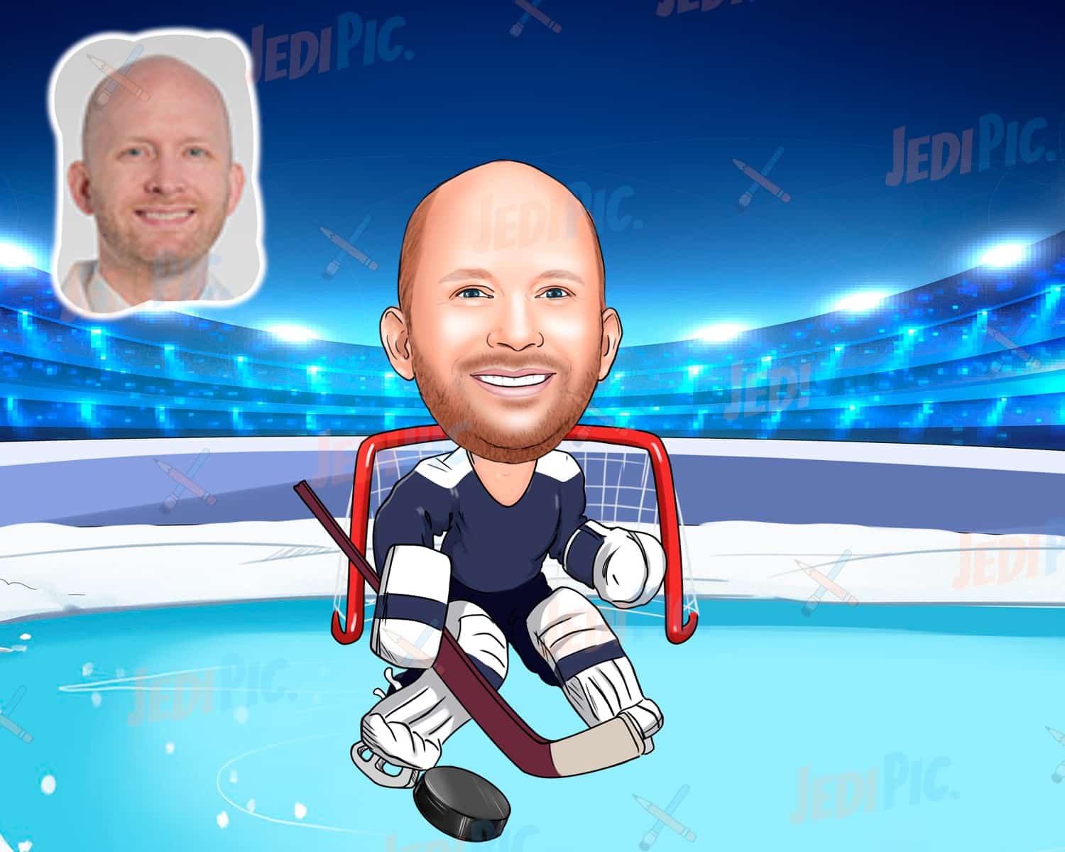 Hockey Coach Caricature from Photos