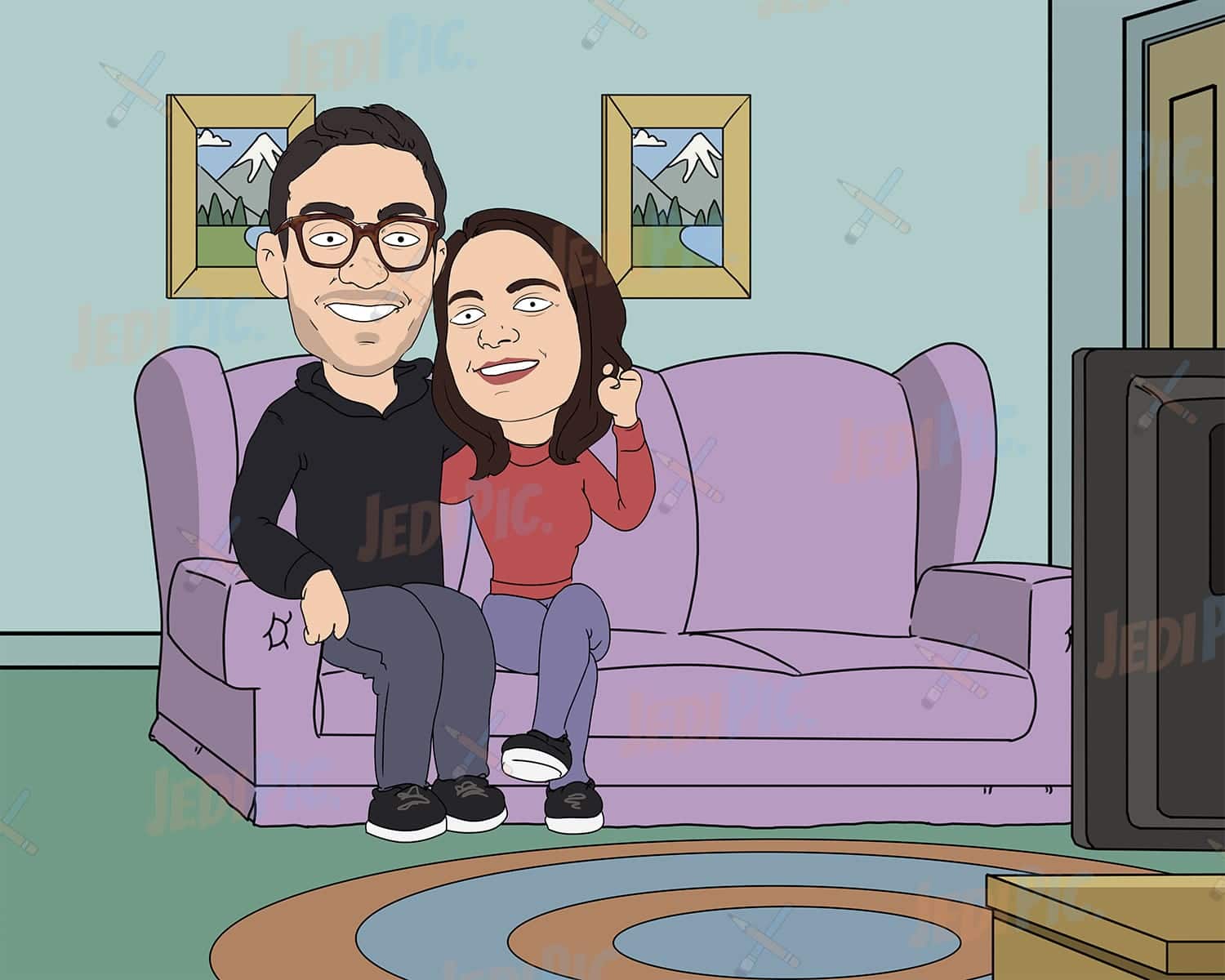 Family Guy Themed Couple Art
