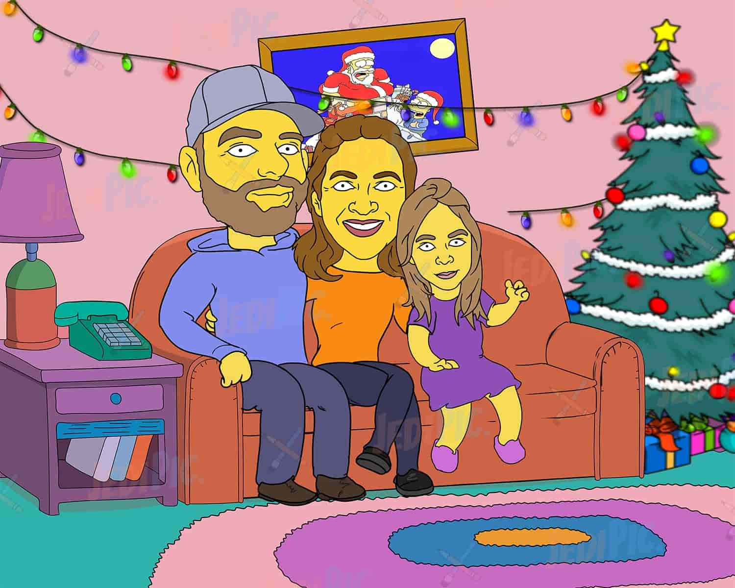 Simpsons Style Family Portrait