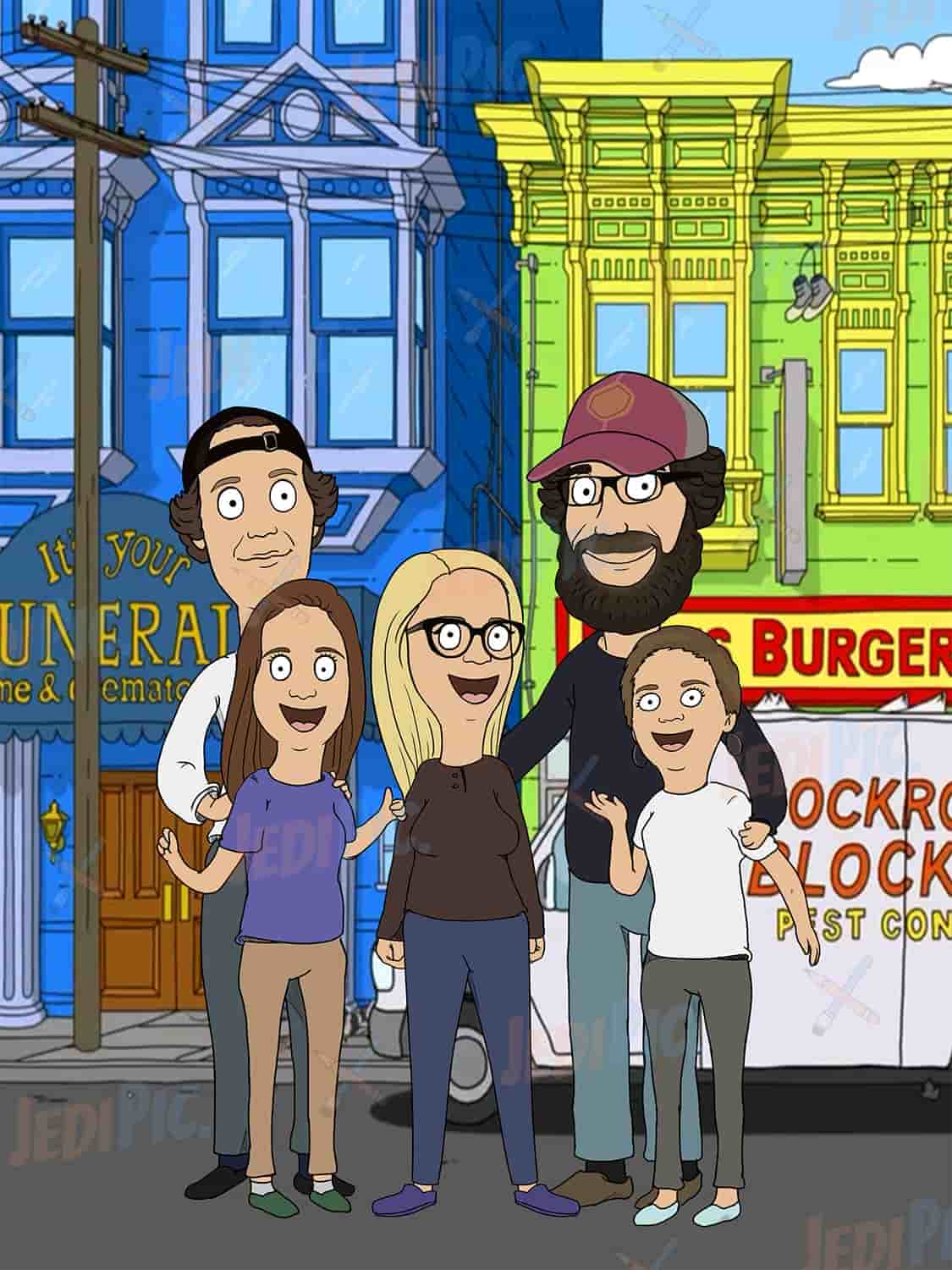 Personalized Bobs Burgers Family Art