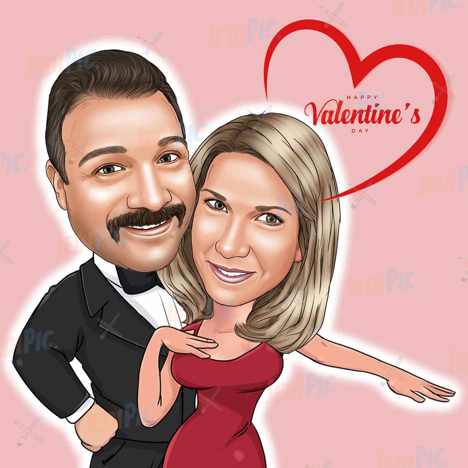 Couple Caricature for Valentine's Day Gift