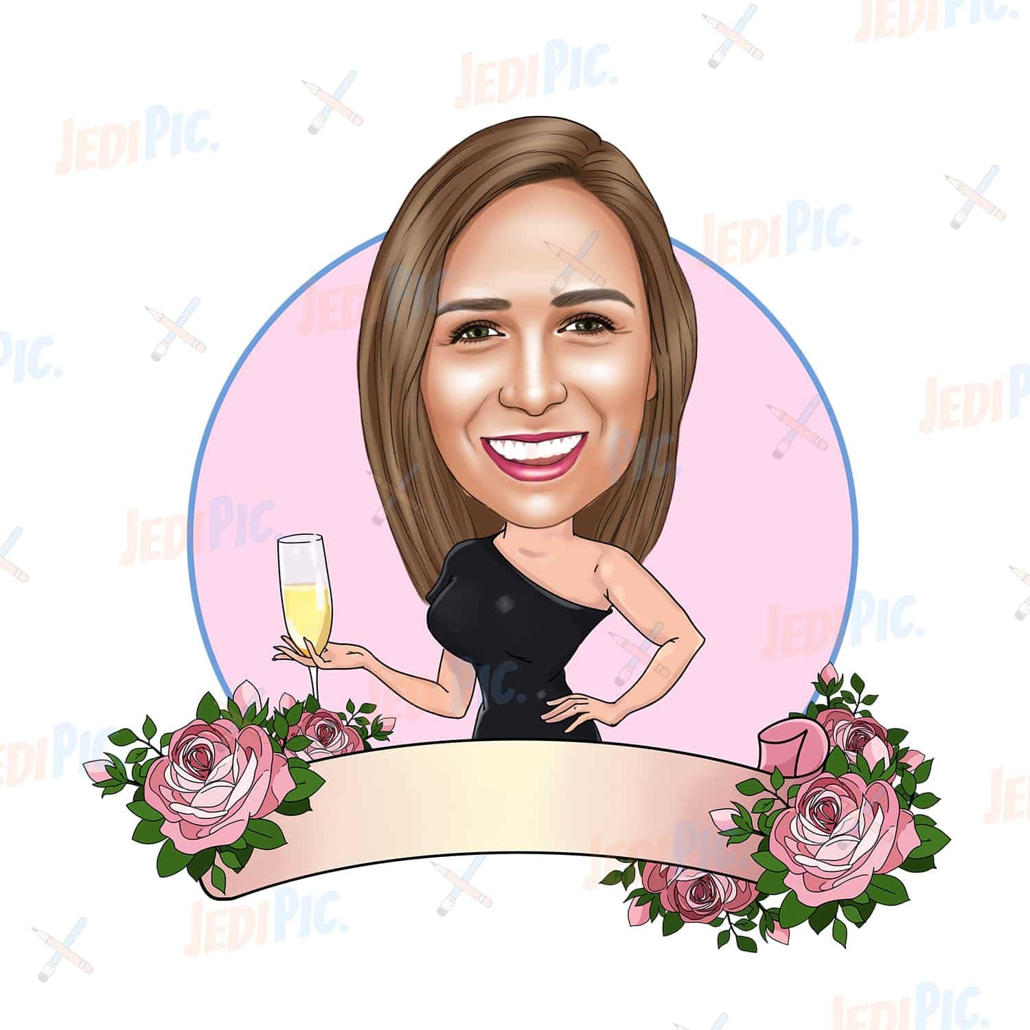 Custom Bridesmaids Cartoon Portrait