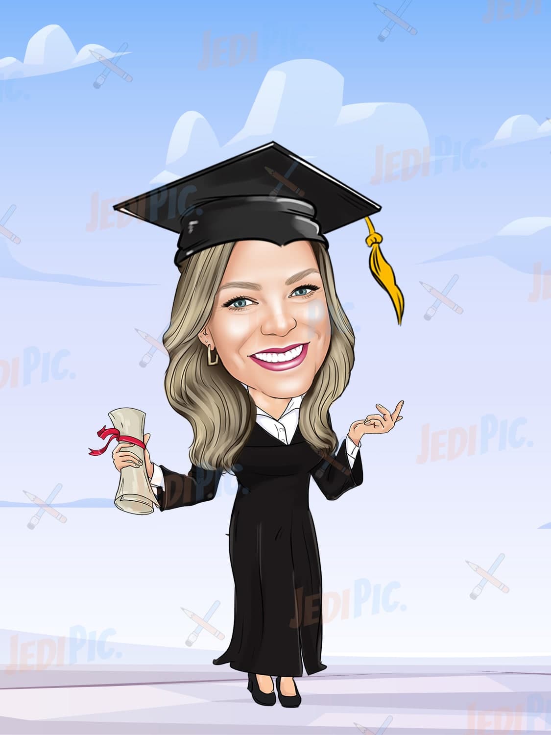 Personalized Graduation Cartoon