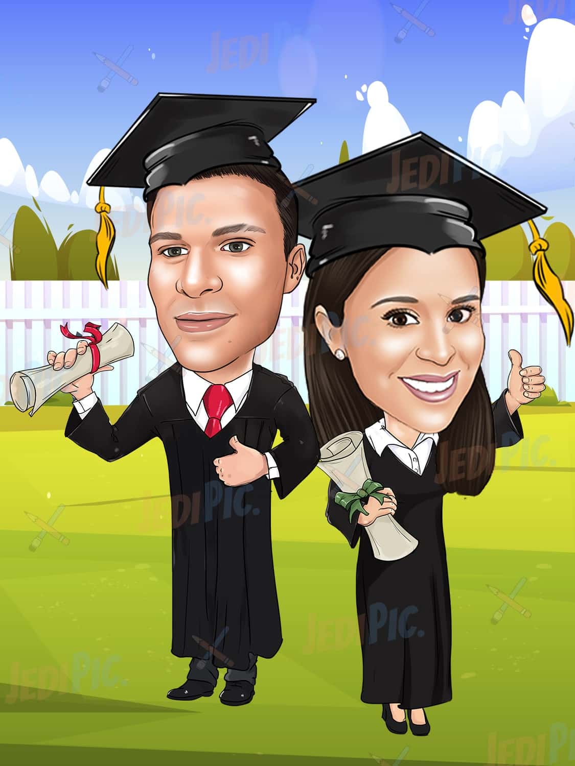 Custom Graduation Caricature