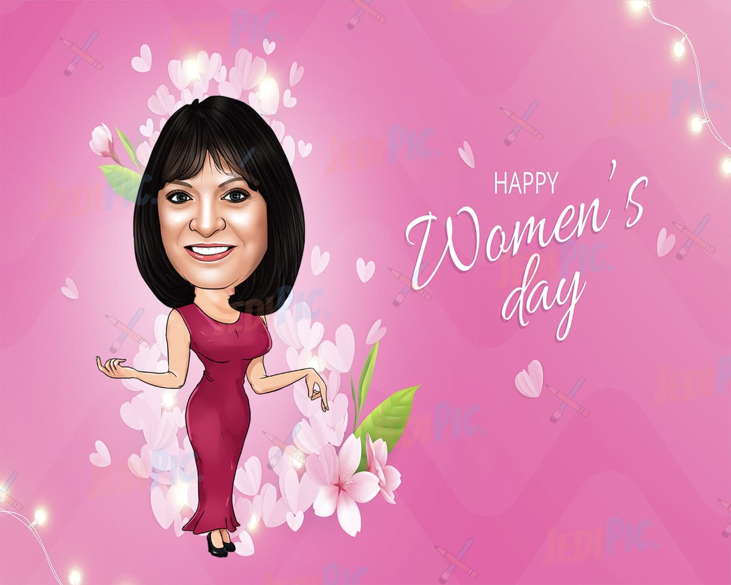 Personalized digital portrait for Women's Day