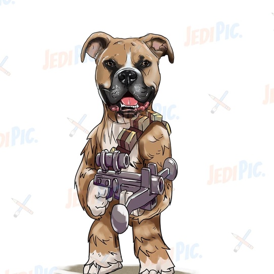 Star Wars Dog Caricature | JediPic