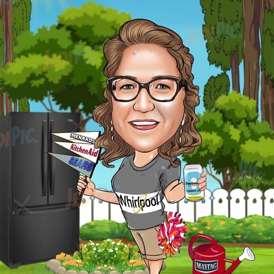 Custom Gardening Caricature - Your Green Thumb Captured | JediPic