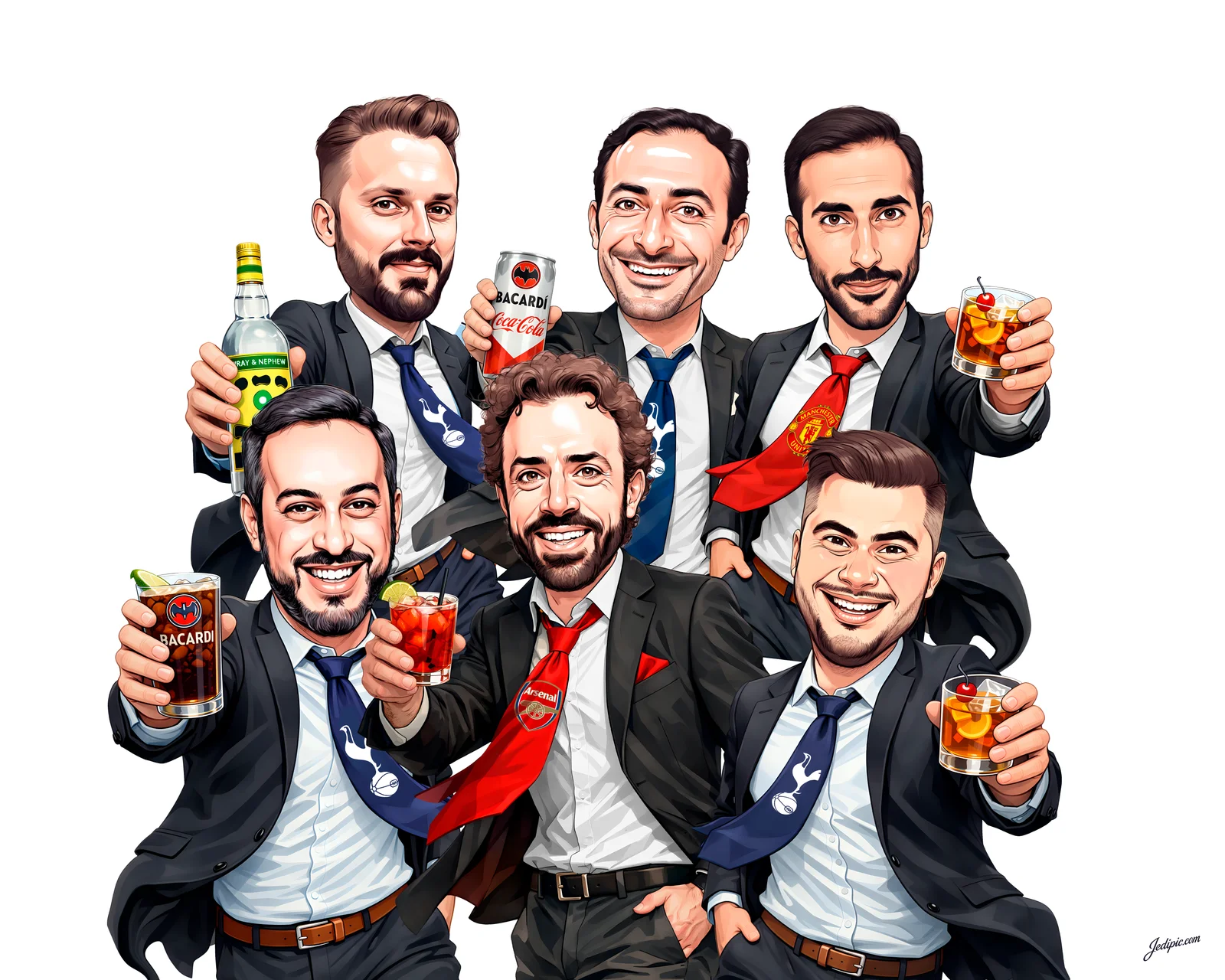 Custom Bachelorette Caricature from Photo - Bride Squad Bachelorette Gift