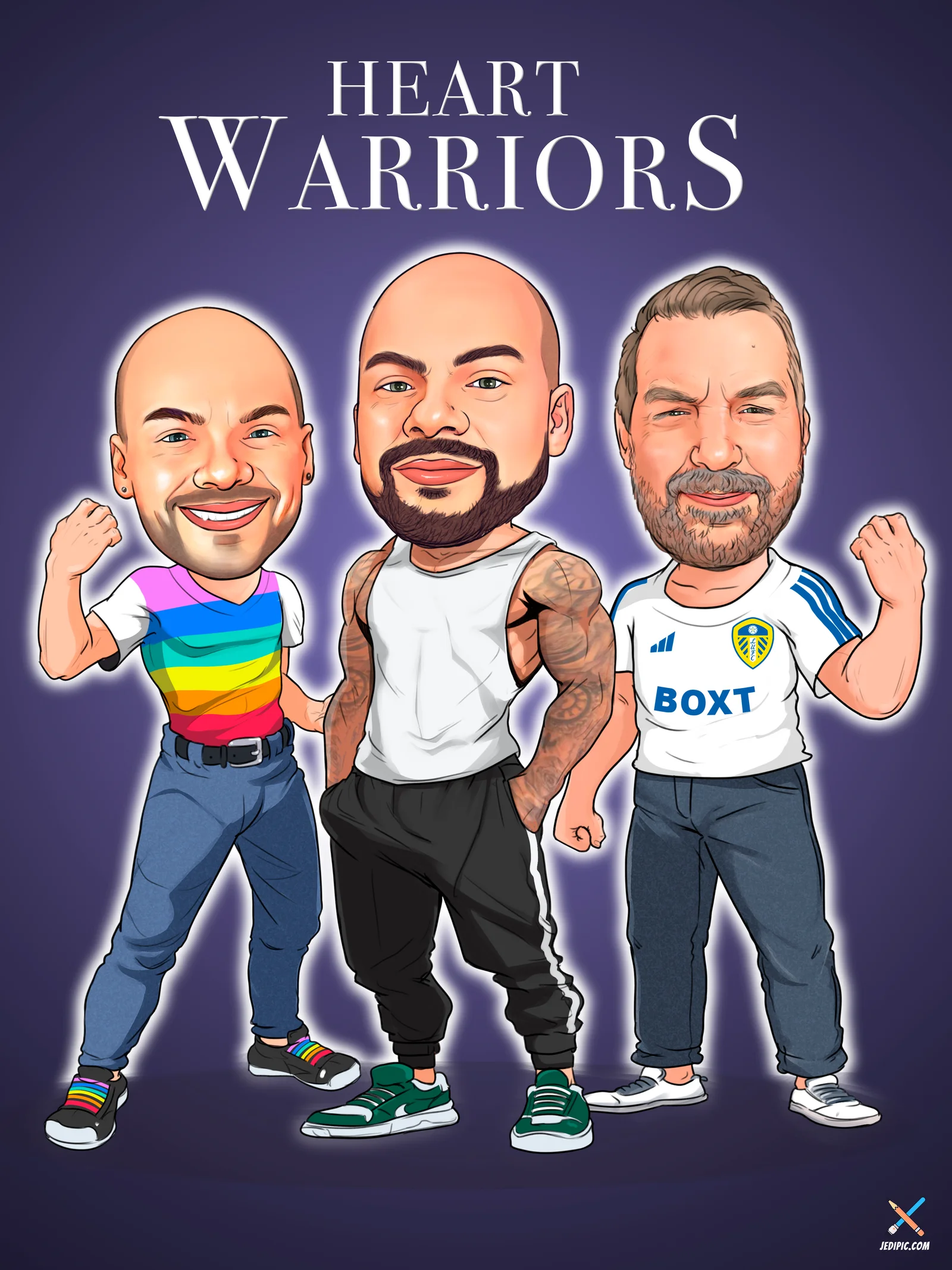 Custom Friends Group Caricature from Photo - Best Friend Squad Friendship Gift