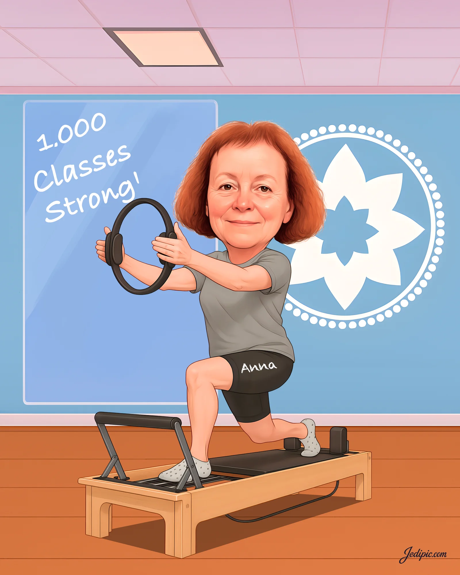 Custom Fitness Caricature from Photo - Athlete Fitness Gift
