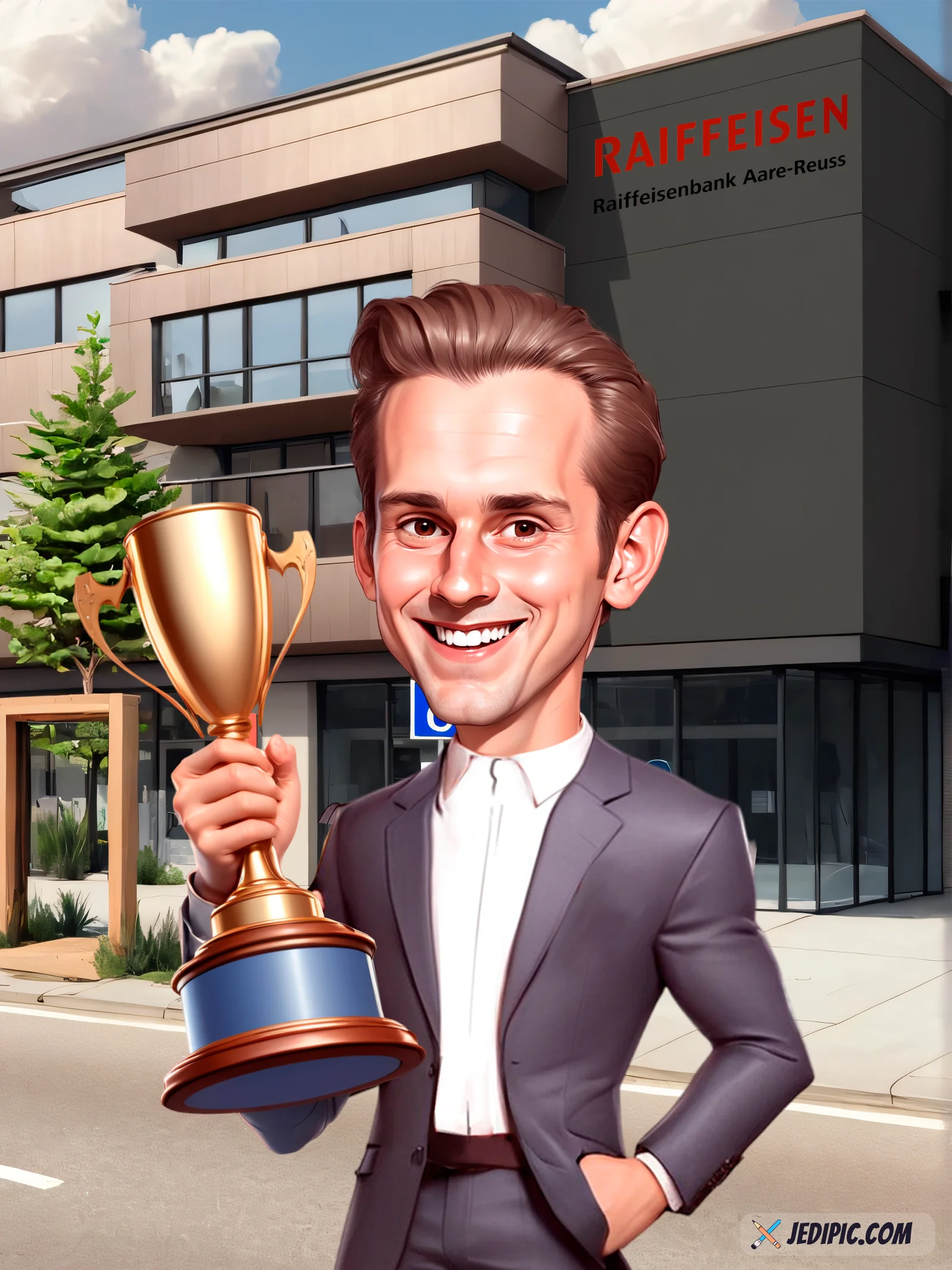 Custom Professional Caricature from Photo - Trades Pro Trades Gift