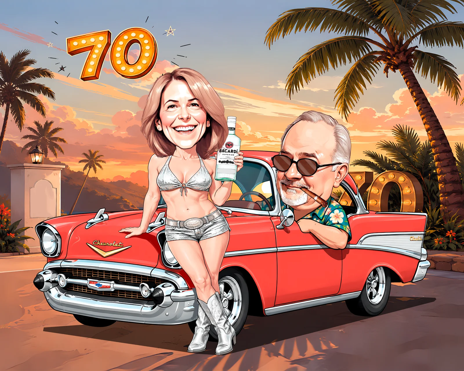 Custom Anniversary Caricature from Photo - Wedding Anniversary Anniversary Portrait Gift