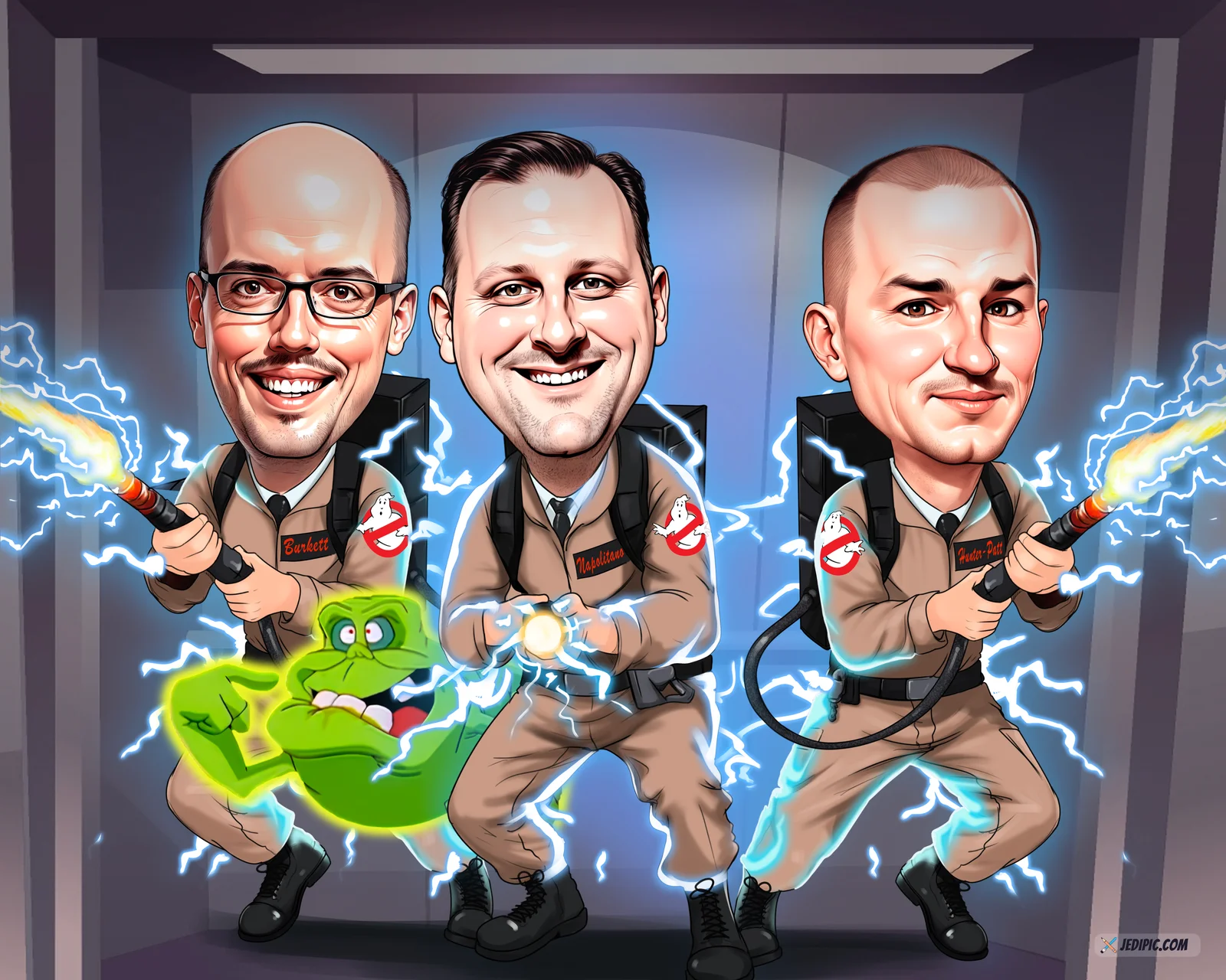 Custom Friends Group Caricature from Photo - Trivia Team Trivia Night Gift