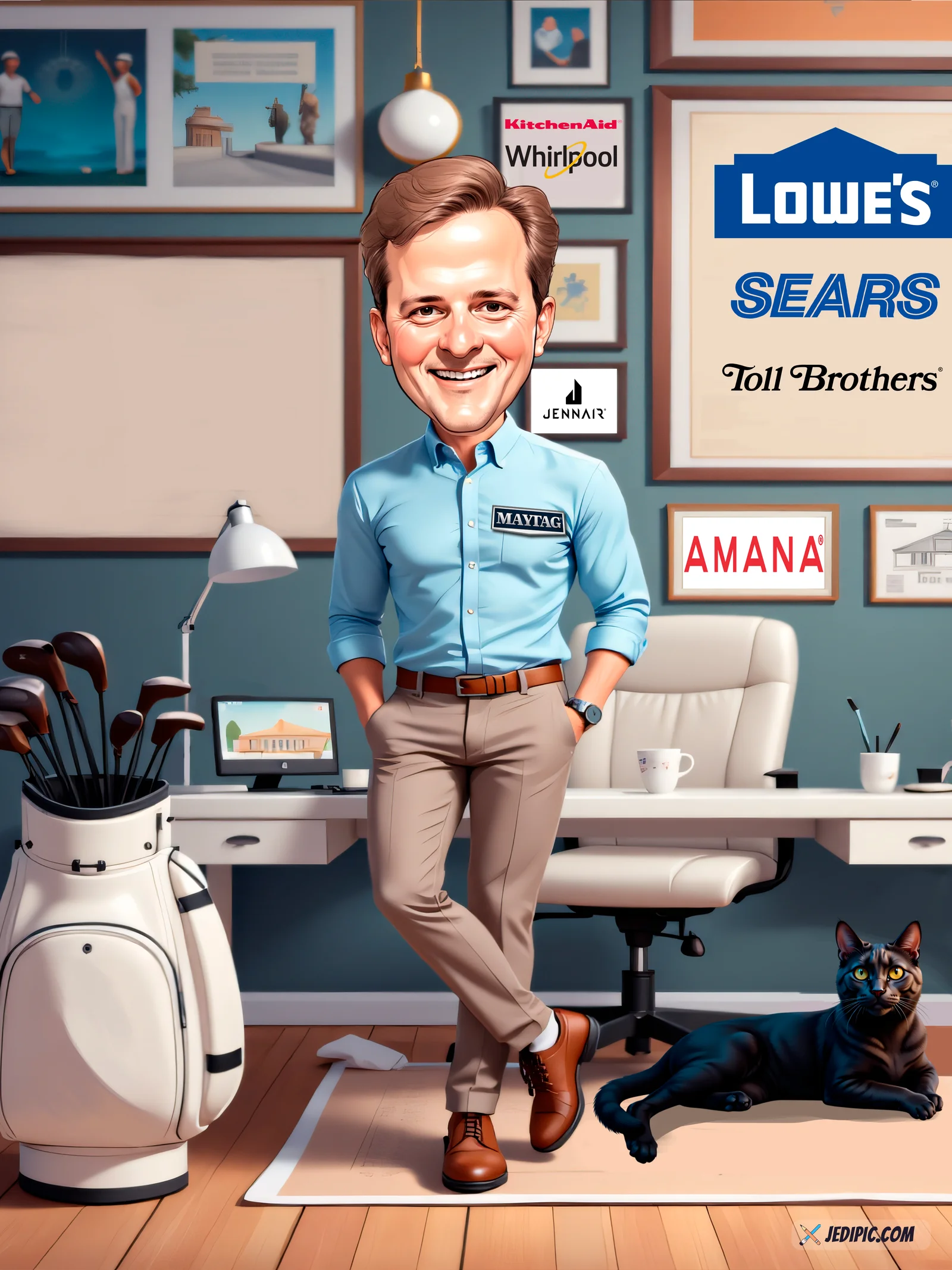 Custom Adult Portrait Caricature from Photo - Music Fan Birthday Idea Gift