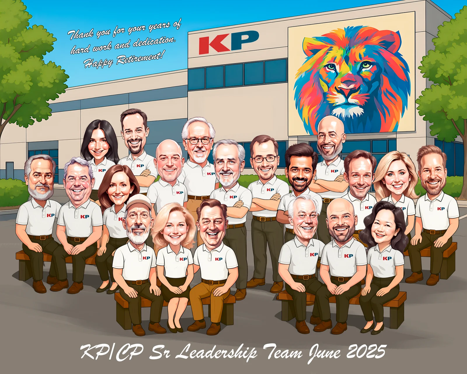 Custom Retirement Caricature from Photo - Retiree Retirement Gift