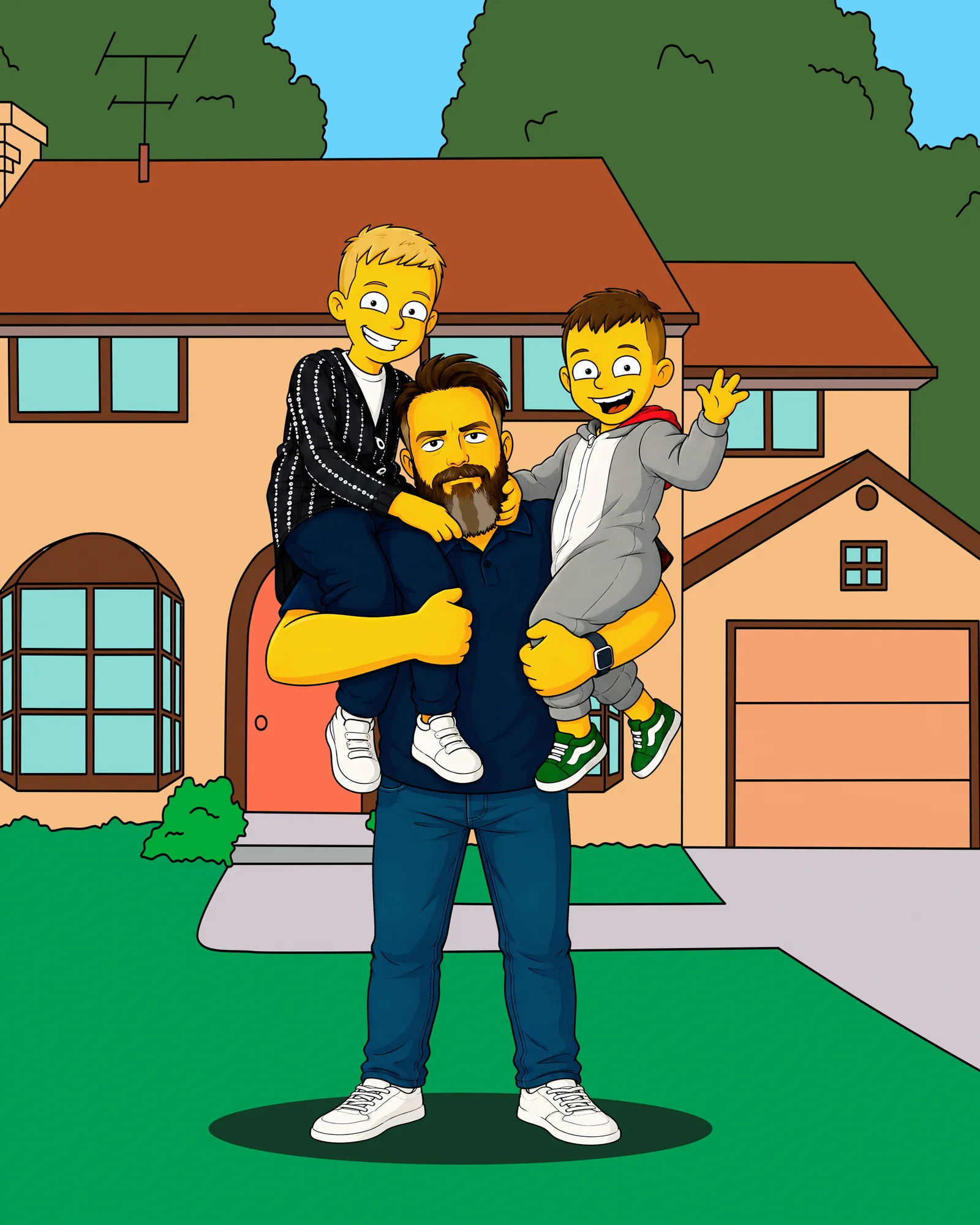 Custom Family Caricature from Photo - Grandparents Gift Grandparents Day Gift