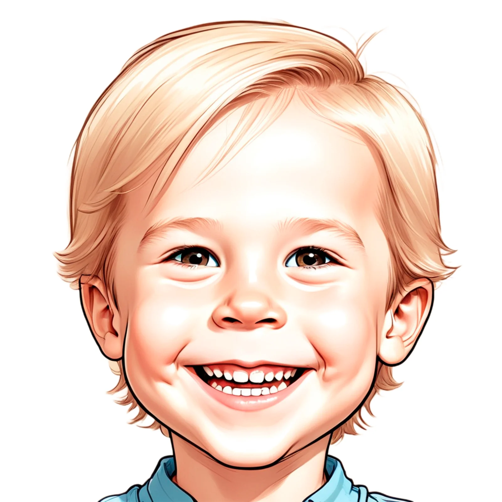 Custom Kid Caricature from Photo — Personalized Child Portrait Birthday Nursery Wall Art Grandparent Gift