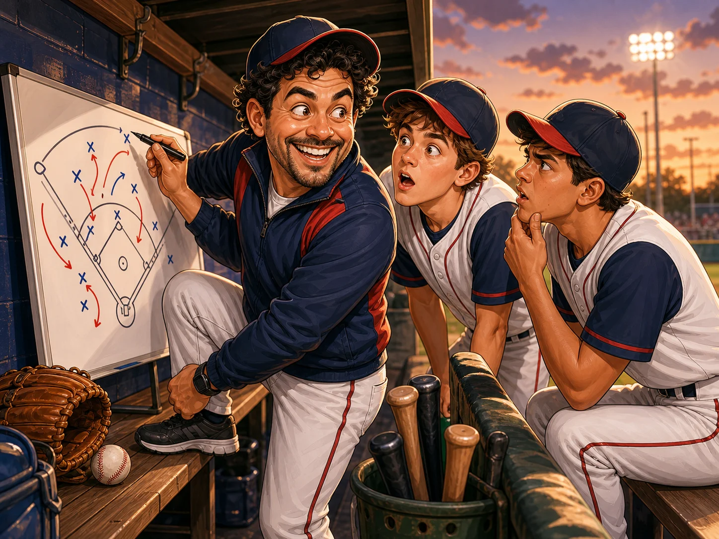Custom Baseball Caricature from Photo — Personalized Ballplayer Portrait Team Coach Season End MVP Fan Gift