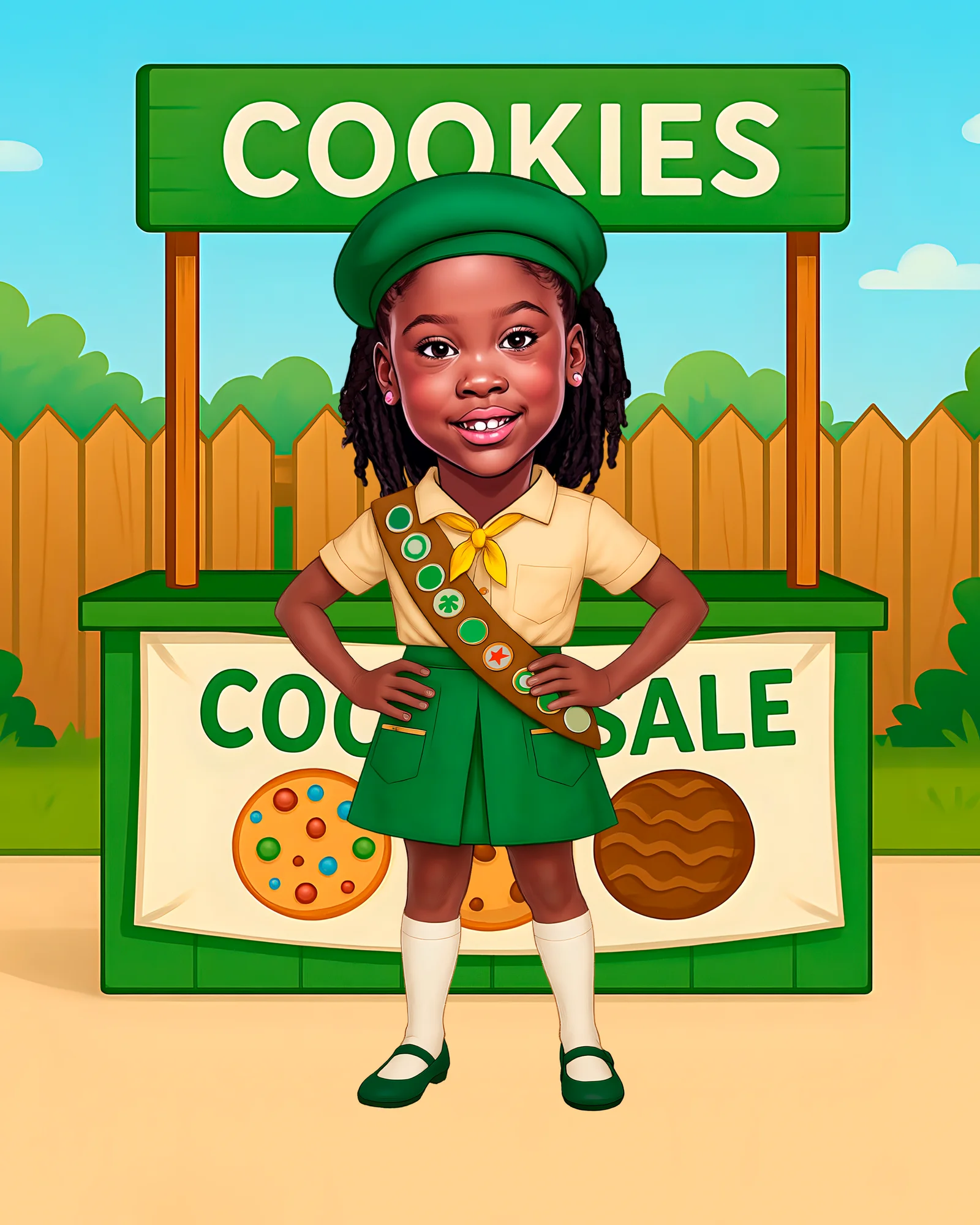 Custom Kid Caricature from Photo — Personalized Child Portrait Birthday School Grandparent Nursery Wall Gift