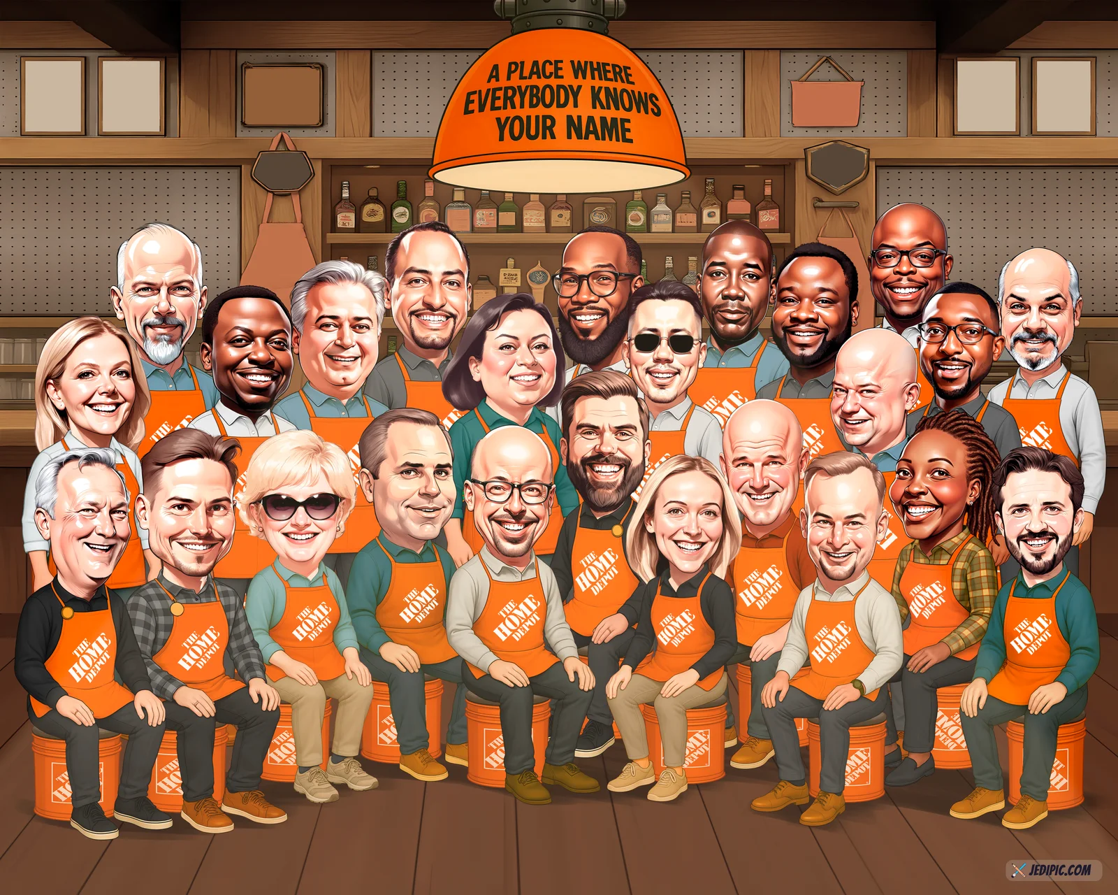Custom Startup Founders Portrait Caricature from Photo — Hand Drawn Personalized Digital Portrait Gift