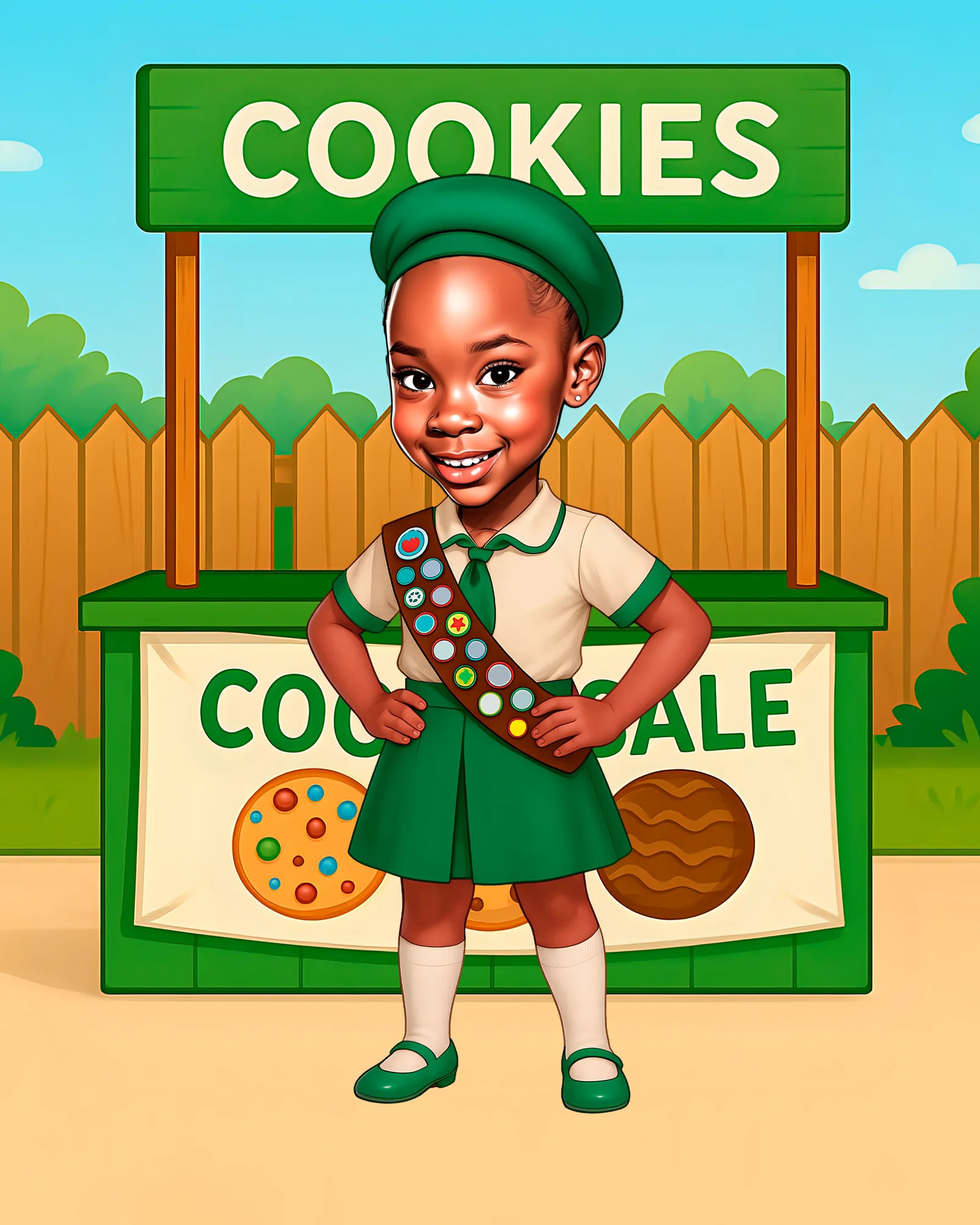 Custom Kids Portrait Cartoon Style Caricature from Photo — Hand Drawn Personalized Digital Portrait Gift