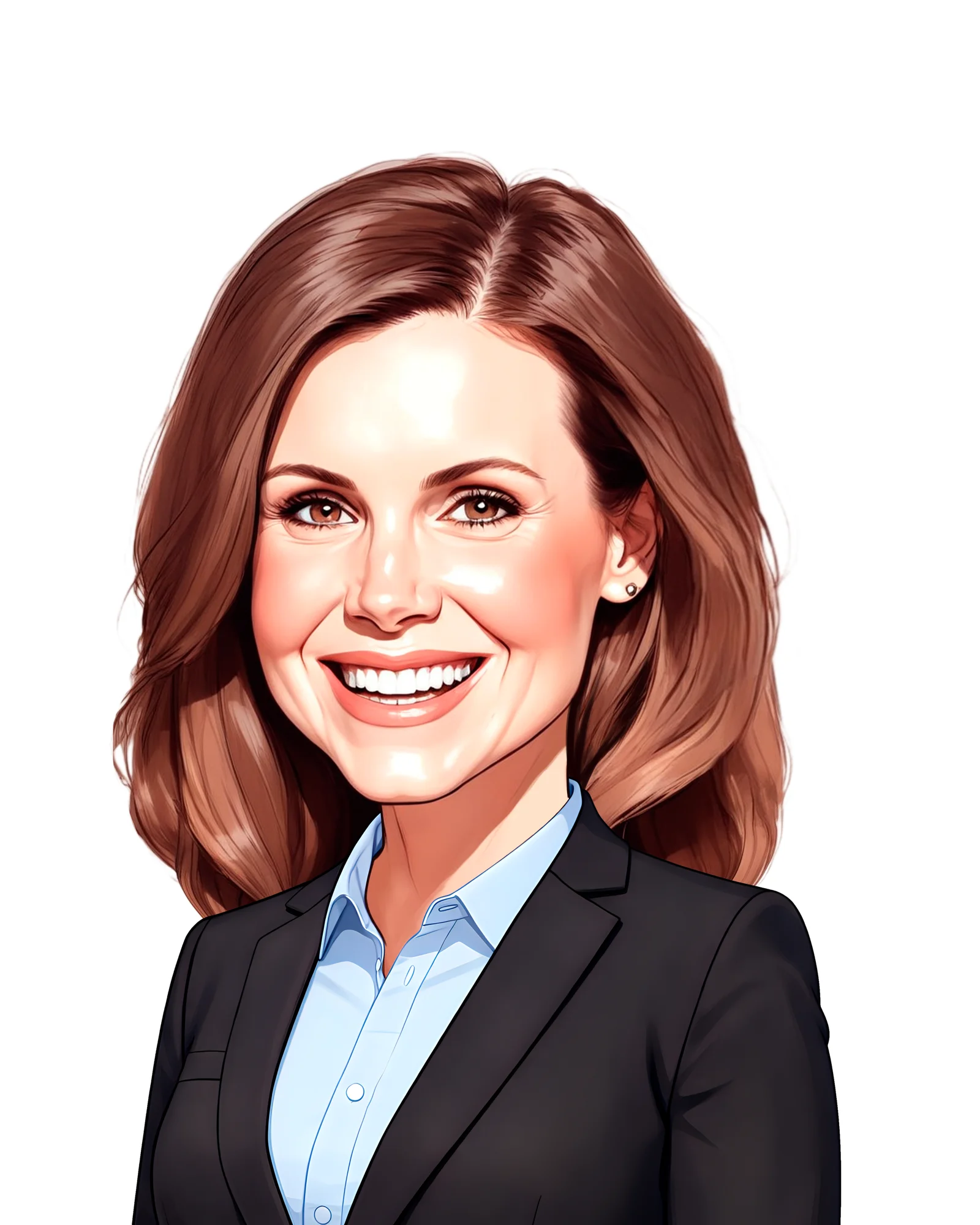 Custom Adult Solo Character Portrait Caricature from Photo — Hand Drawn Personalized Digital Portrait Gift — Design 2