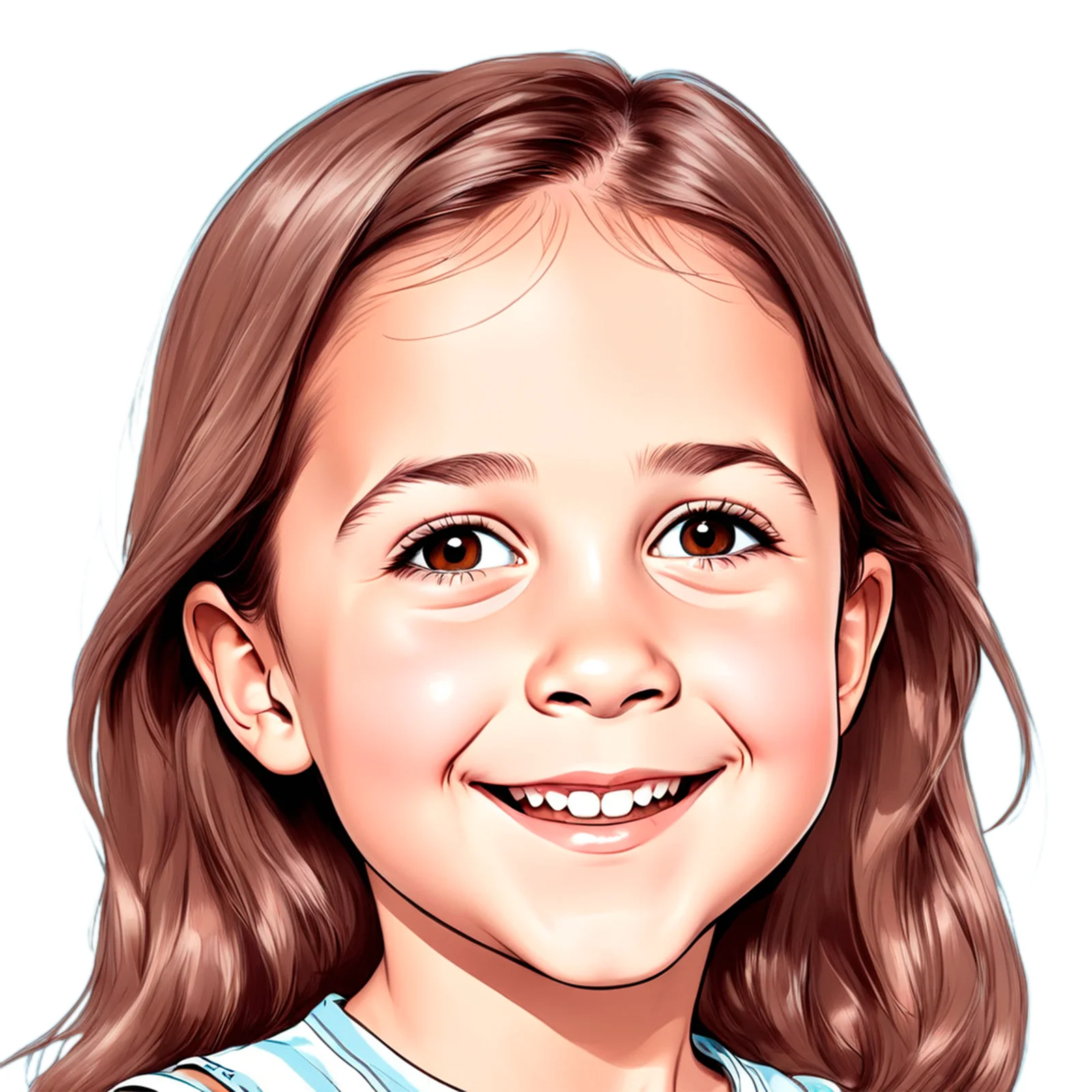 Custom Kid Portrait Caricature from Photo — Little Star Personalized Portrait Gift