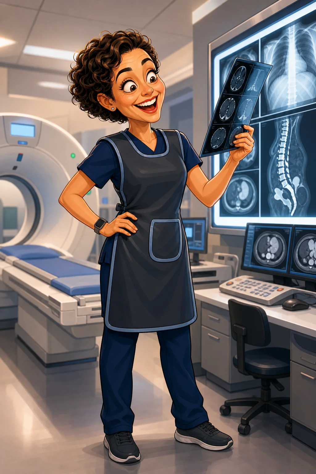 Custom Medical Professional Caricature from Photo - Scrubs Squad Graduation Gift