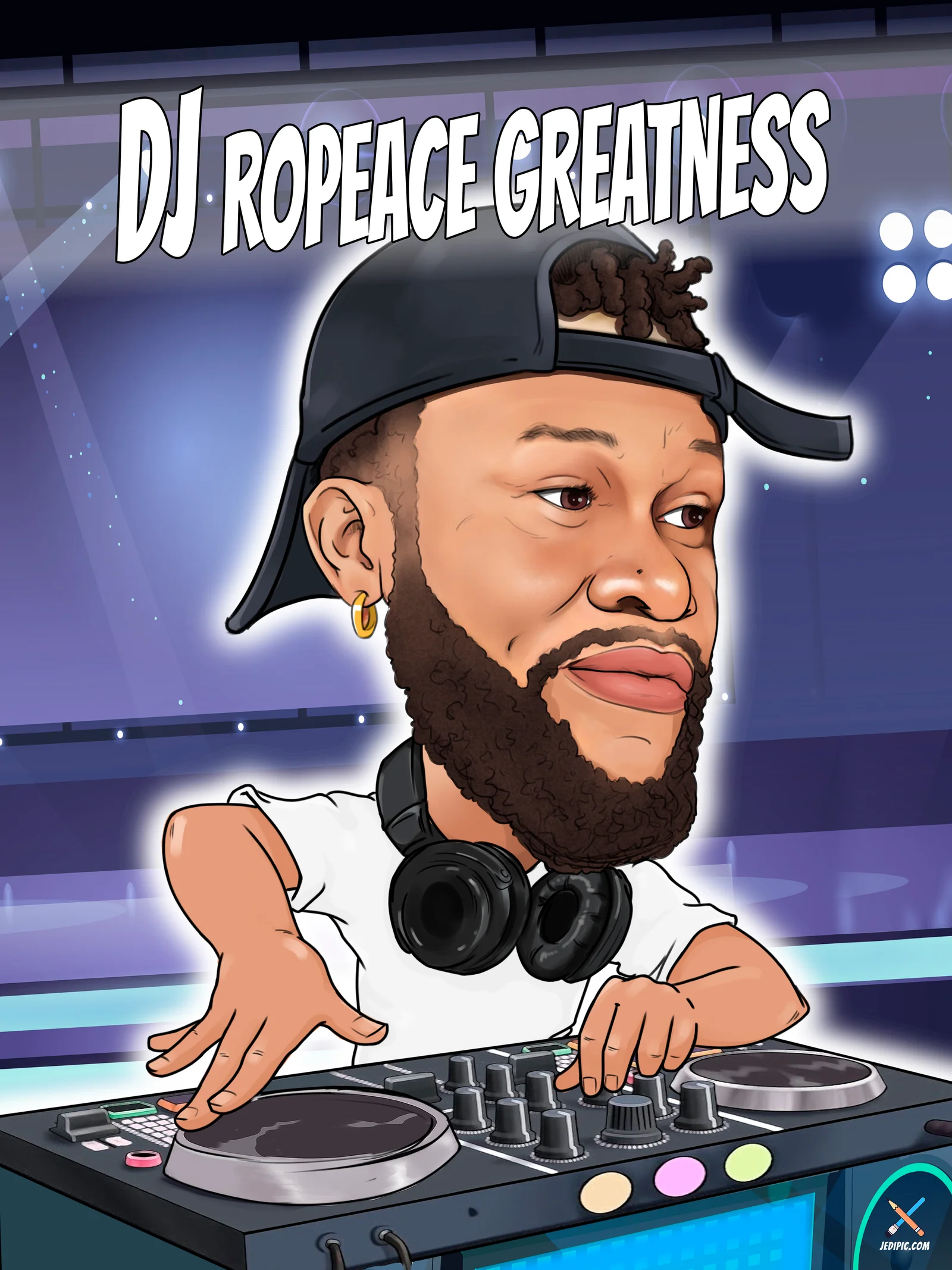Custom Professional Caricature from Photo - On the Job Retirement Gift