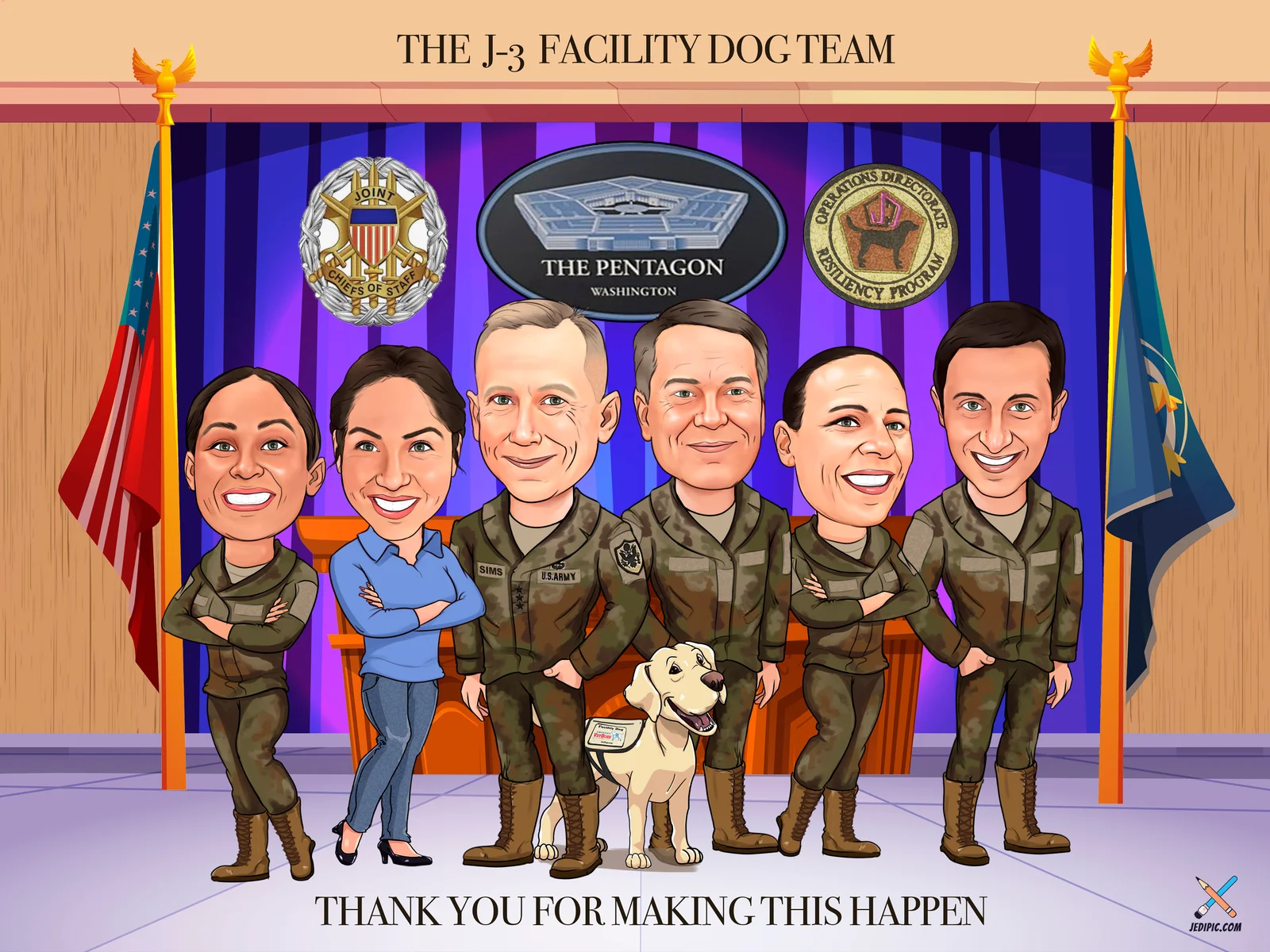Custom Army Soldier Caricature from Photo - Ranger Pride Deployment Farewell Gift v2