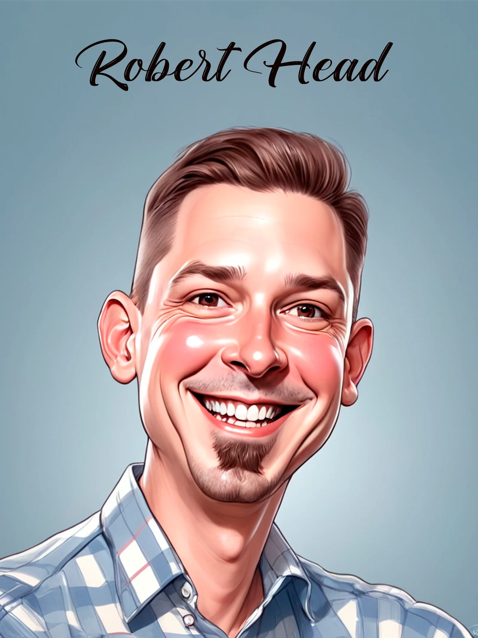 Custom Adult Portrait Caricature from Photo - Just You Birthday Gift v2
