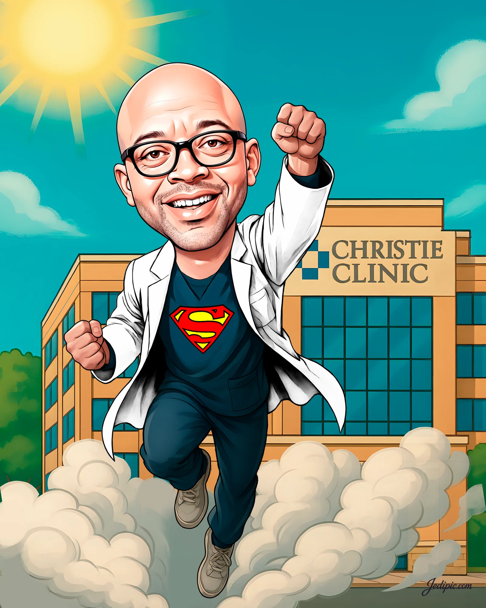 Custom Doctor Caricature from Photo - Physician Pride Farewell Gift