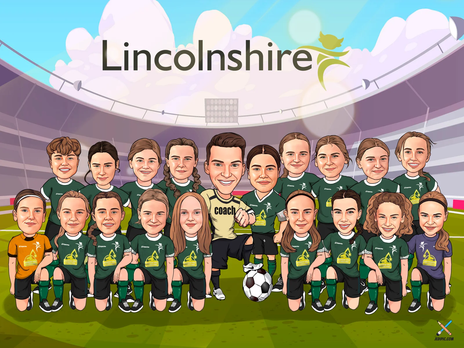 Custom Soccer Player Caricature from Photo - Pitch Perfect Youth League Gift
