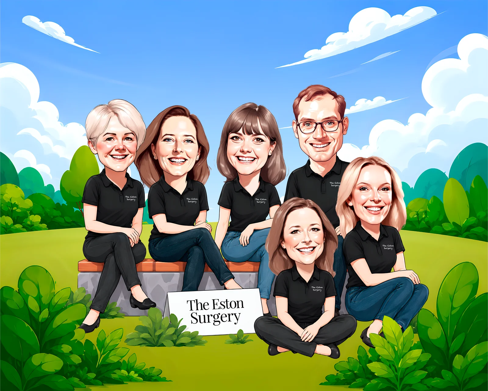 Custom Medical Professional Caricature from Photo - Care Team Hero Farewell Gift v3