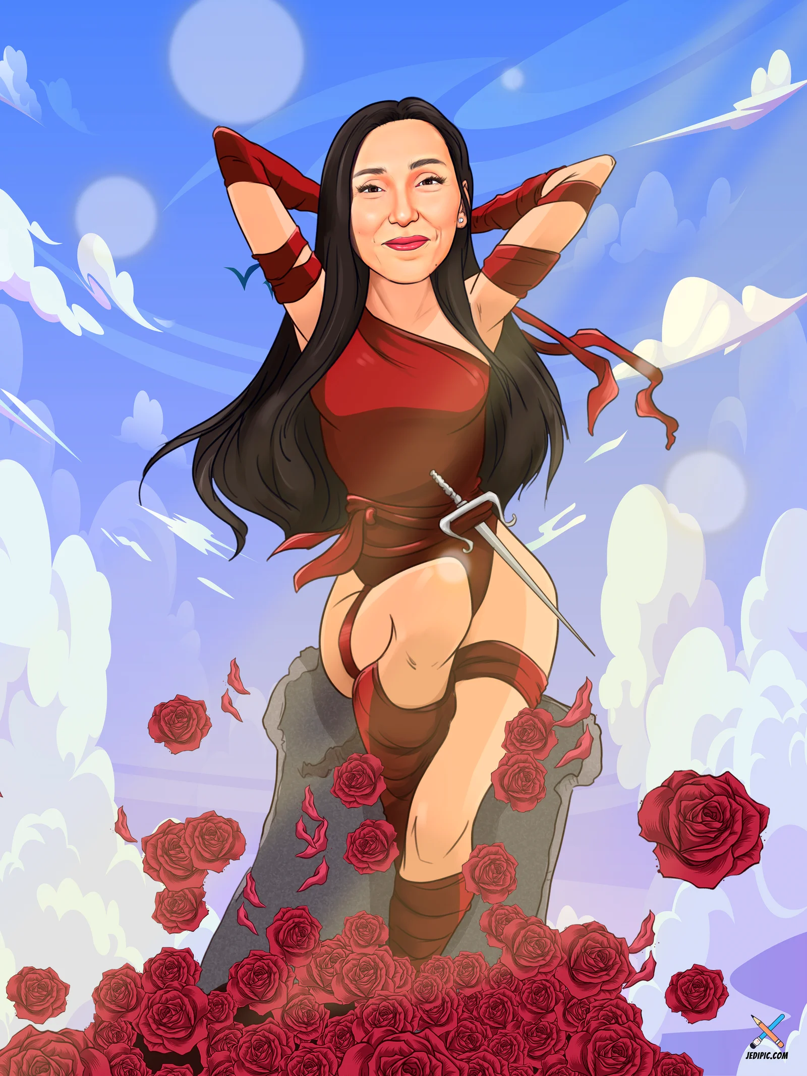 Custom Superhero Caricature from Photo - Marvel Style Squad Fan Gift