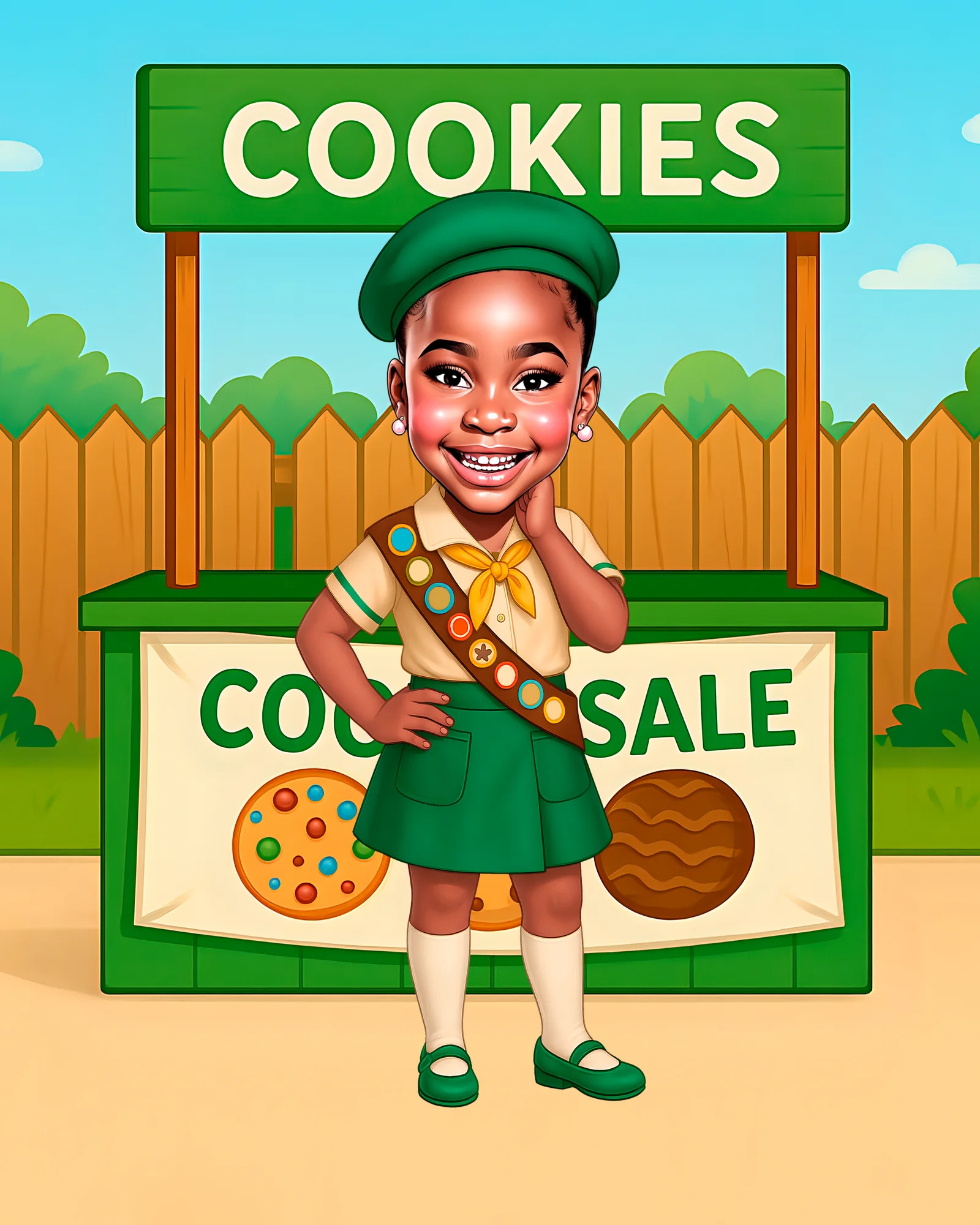 Custom Kid Caricature from Photo - Kid Birthday Portrait Kids Birthday Gift