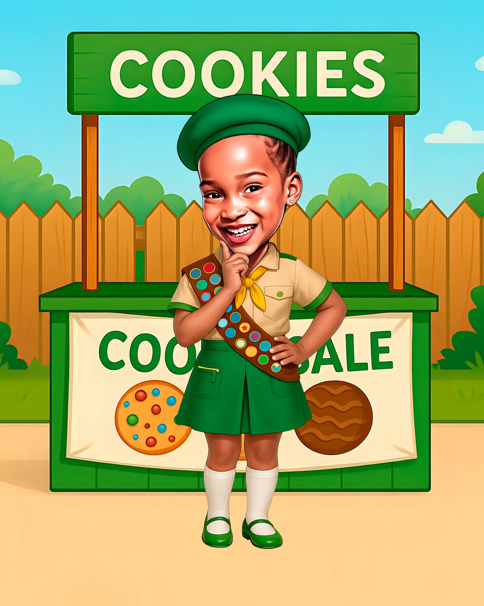 Custom Kid Caricature from Photo - Little Adventurer Kids Room Decor Gift