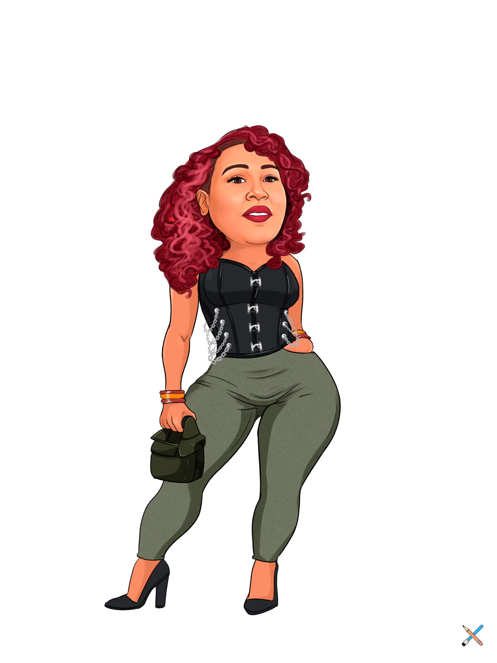 Custom Adult Caricature from Photo - Everyday Hero Portrait Thank You Gift