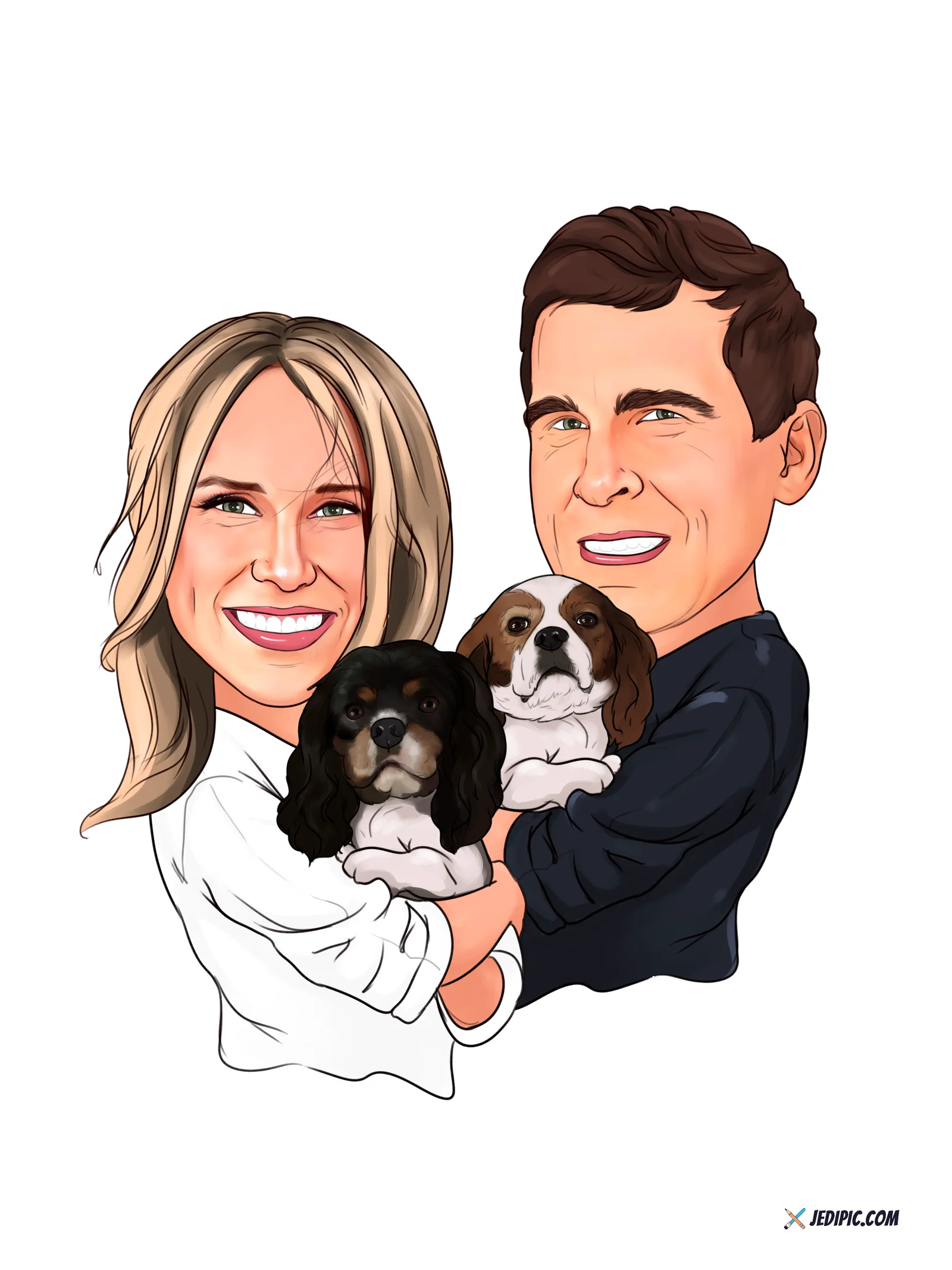 Custom Pet and Owner Caricature from Photo — Best Friend Bond Portrait Personalized Gift
