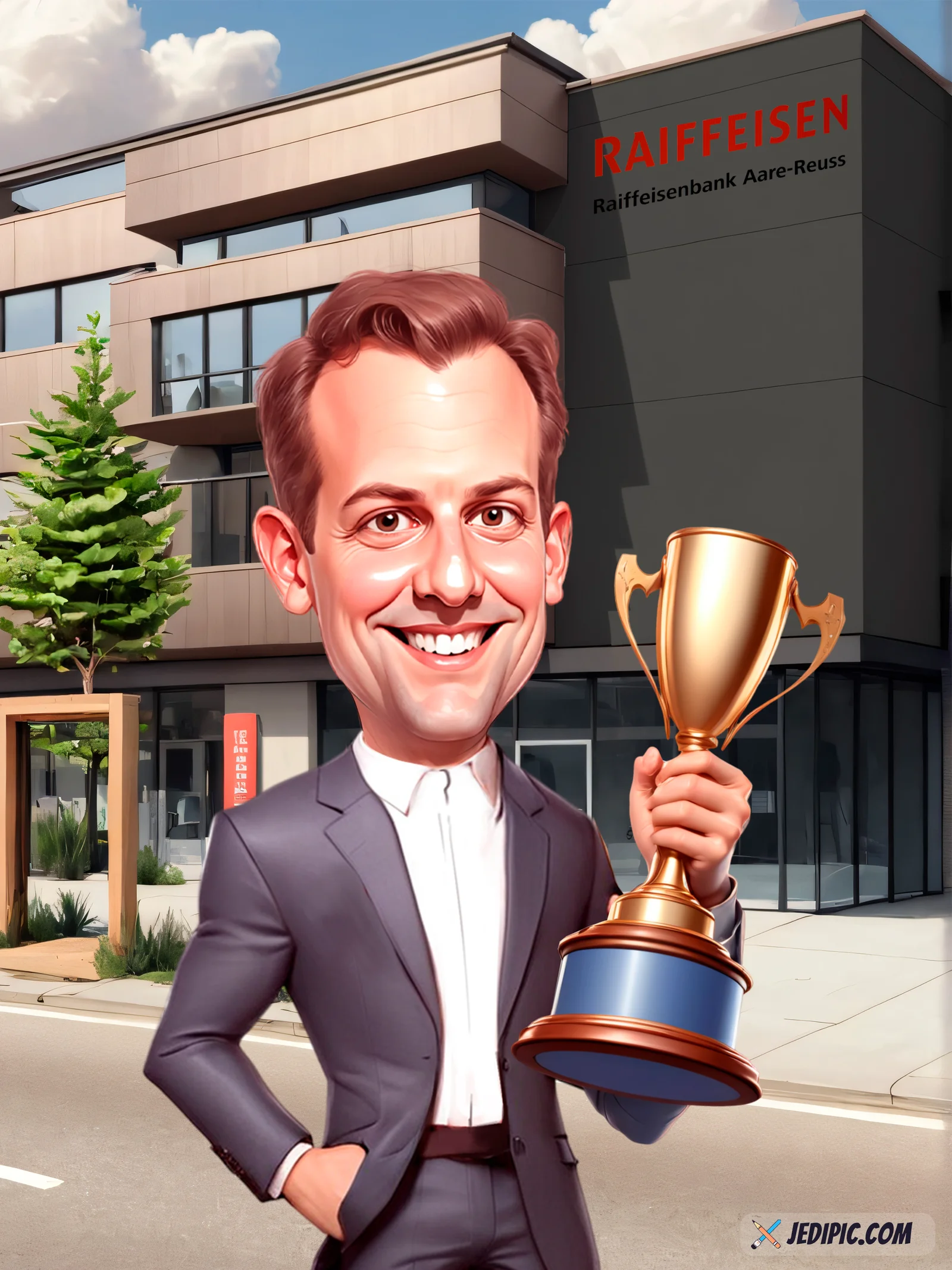 Custom Portrait Caricature from Photo — Single Person Cartoon Personalized Milestone Gift