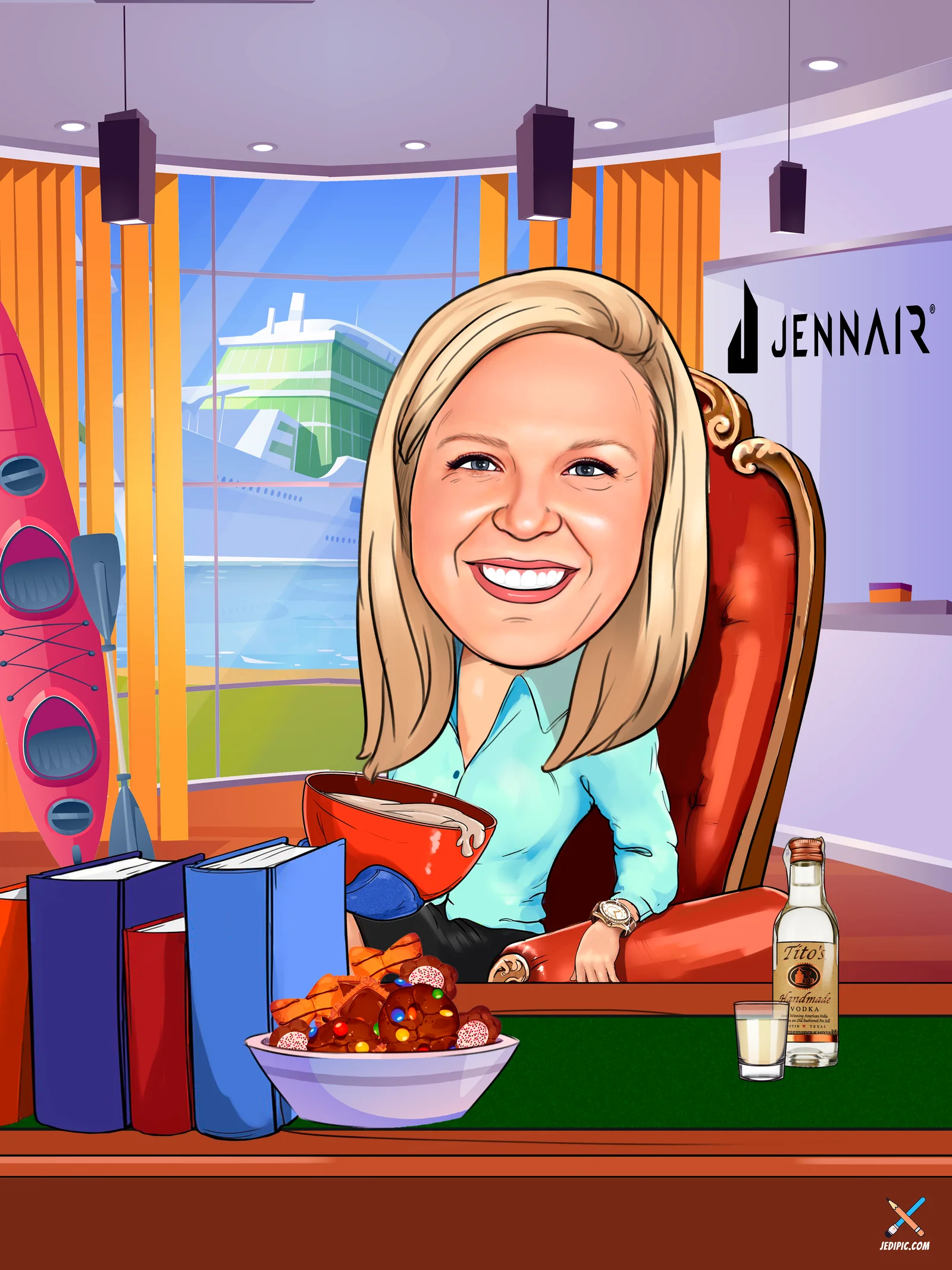 Custom Individual Caricature from Photo — Personality Cartoon Portrait Personalized Adult Gift