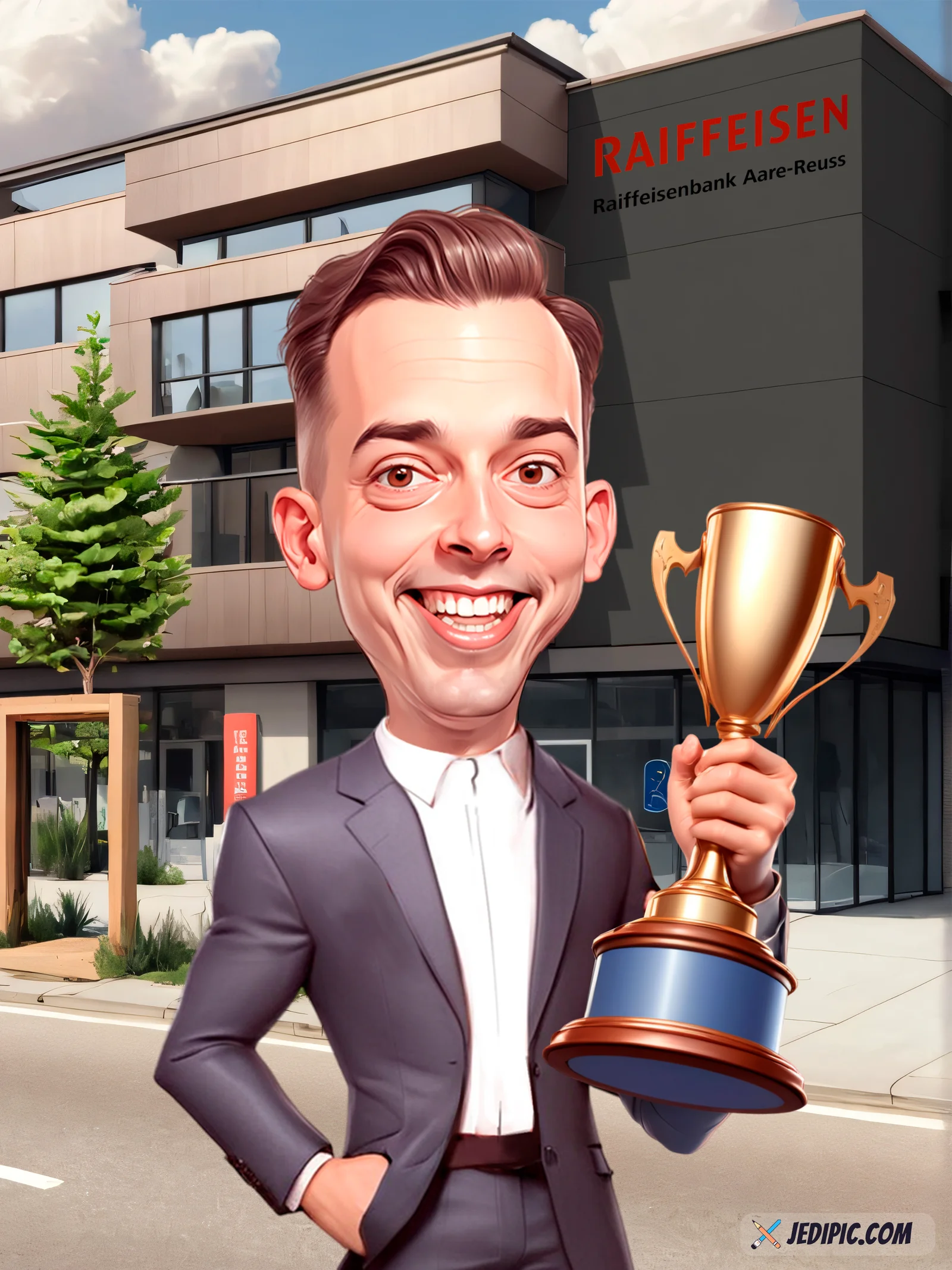 Custom Solo Caricature from Photo — One Person Cartoon Character Personalized Portrait Gift