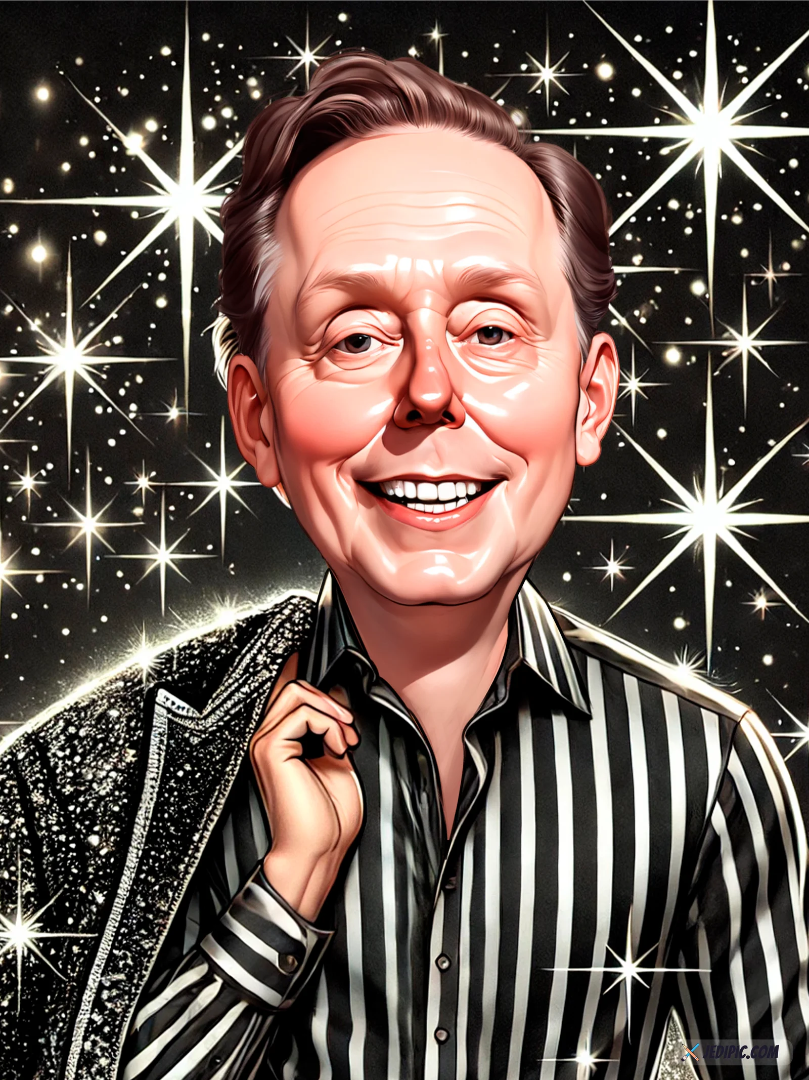 Custom Solo Portrait Caricature from Photo — Adult Cartoon Character Personalized Gift
