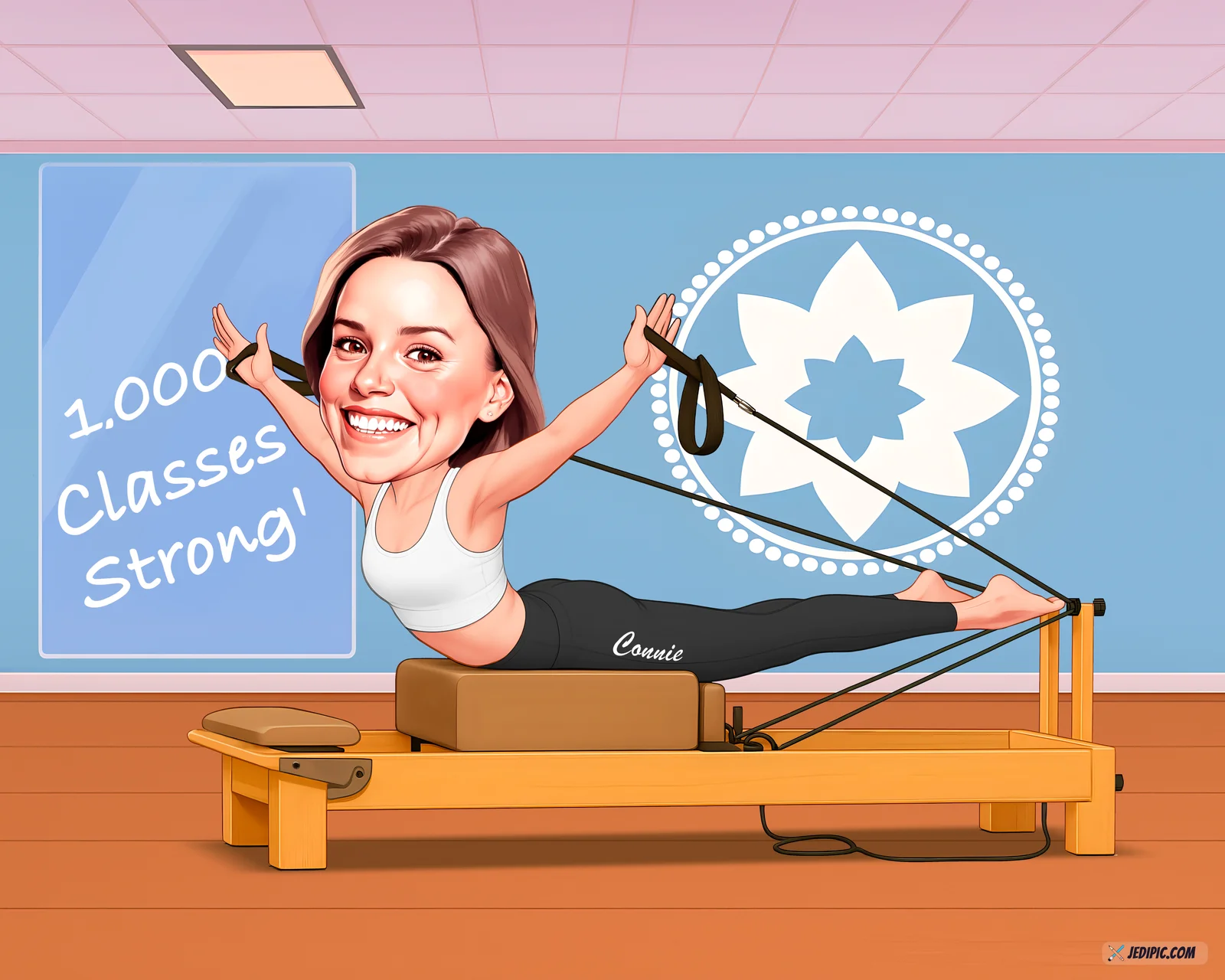 Custom Athlete Caricature from Photo — Weightlifter PR Day Fitness Gift