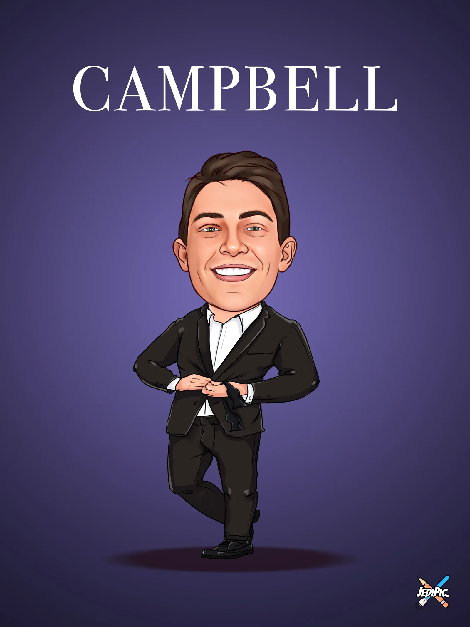 Custom Portrait Caricature from Photo — Book Nook Reader Birthday Gift