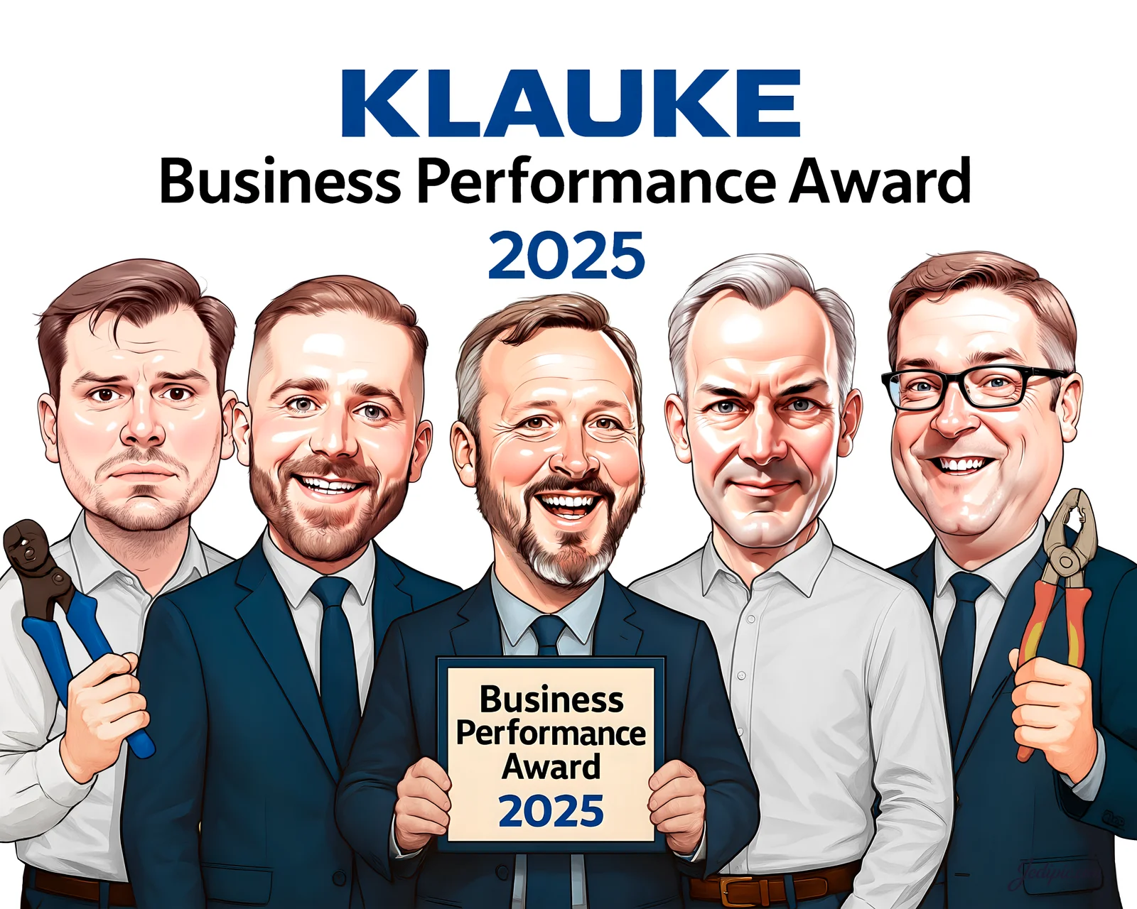 Custom Corporate Team Caricature from Photo - Customer Success Portrait Company Milestone Gift